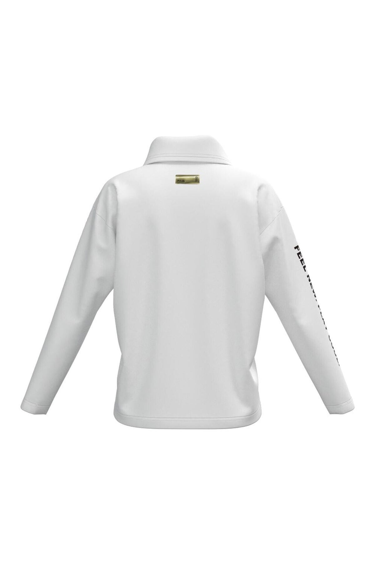 【PING APPAREL】ベアスムースUVハイストレッチ長袖裏フリース変形ハイネックカットソー <GOLD> (LADIES)