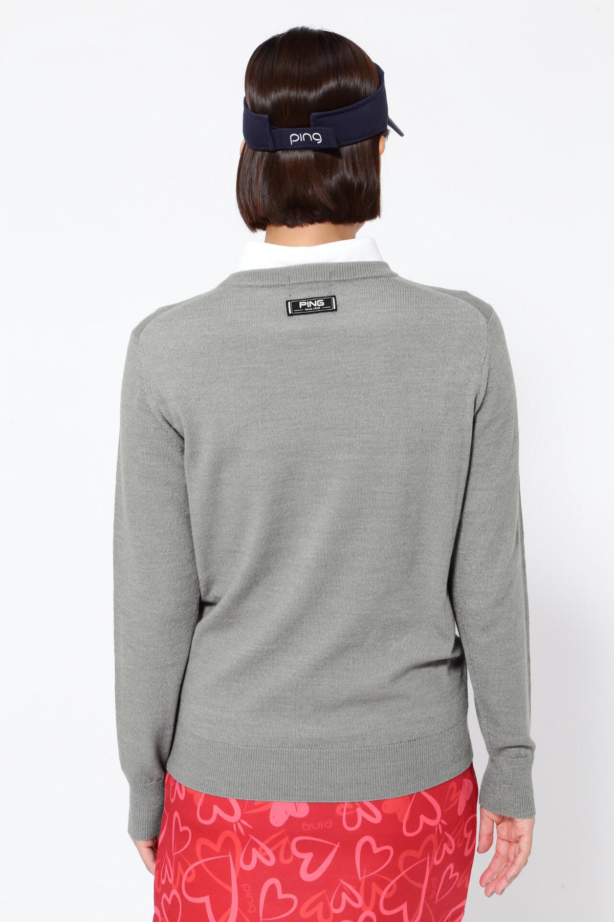 【PING APPAREL】10色展開 プレーンニッティング クルーネックニット <NATIVE> (LADIES)