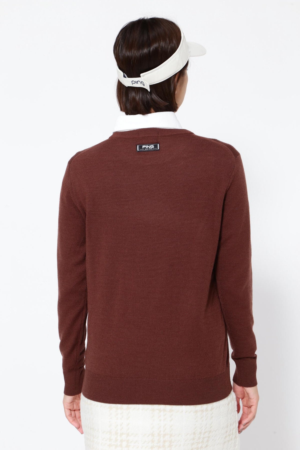 【PING APPAREL】10色展開 プレーンニッティング クルーネックニット <NATIVE> (LADIES)
