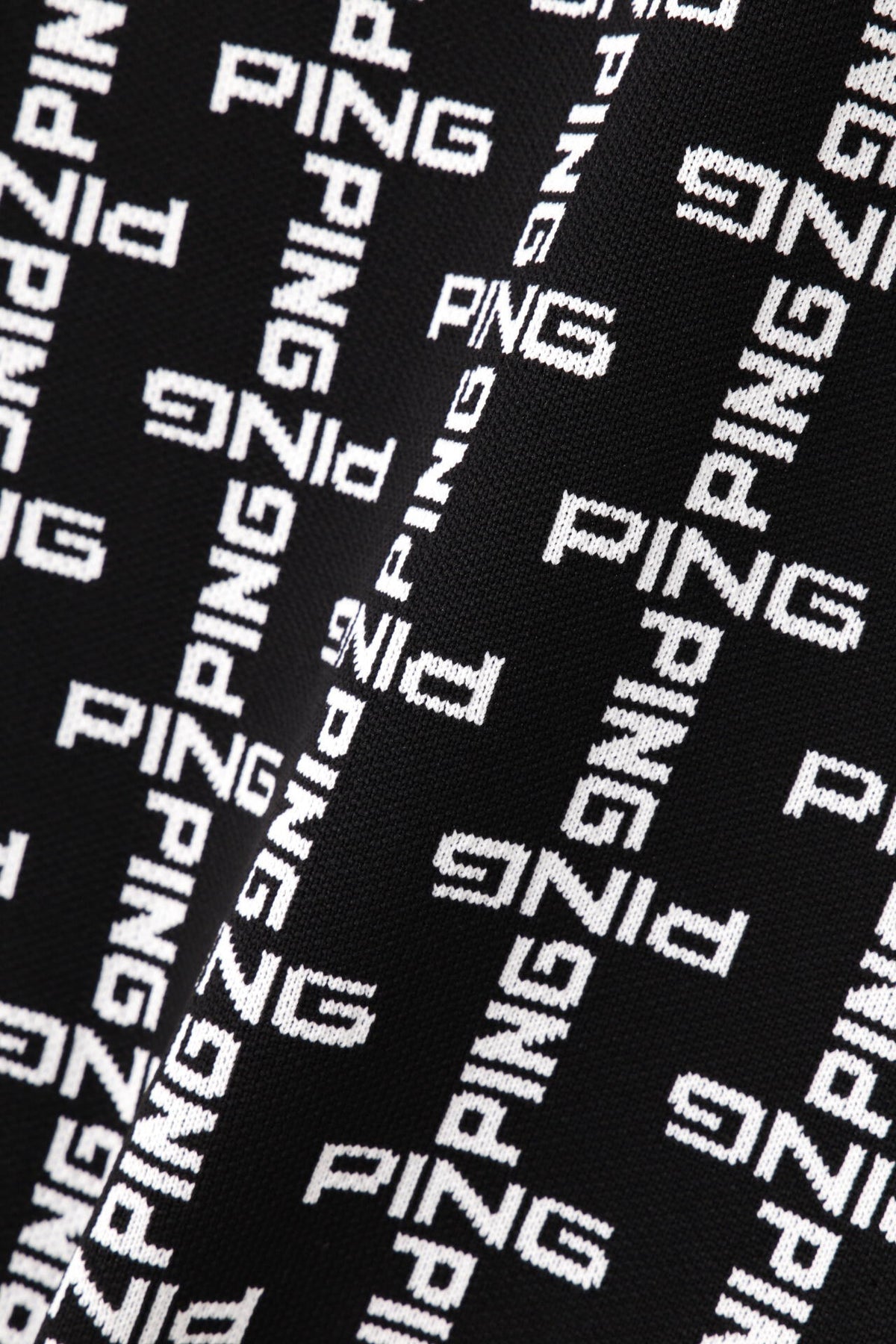 【PING APPAREL】モノグラム柄ジャガードクルーネックニットプルオーバー <GOLD> (LADIES)