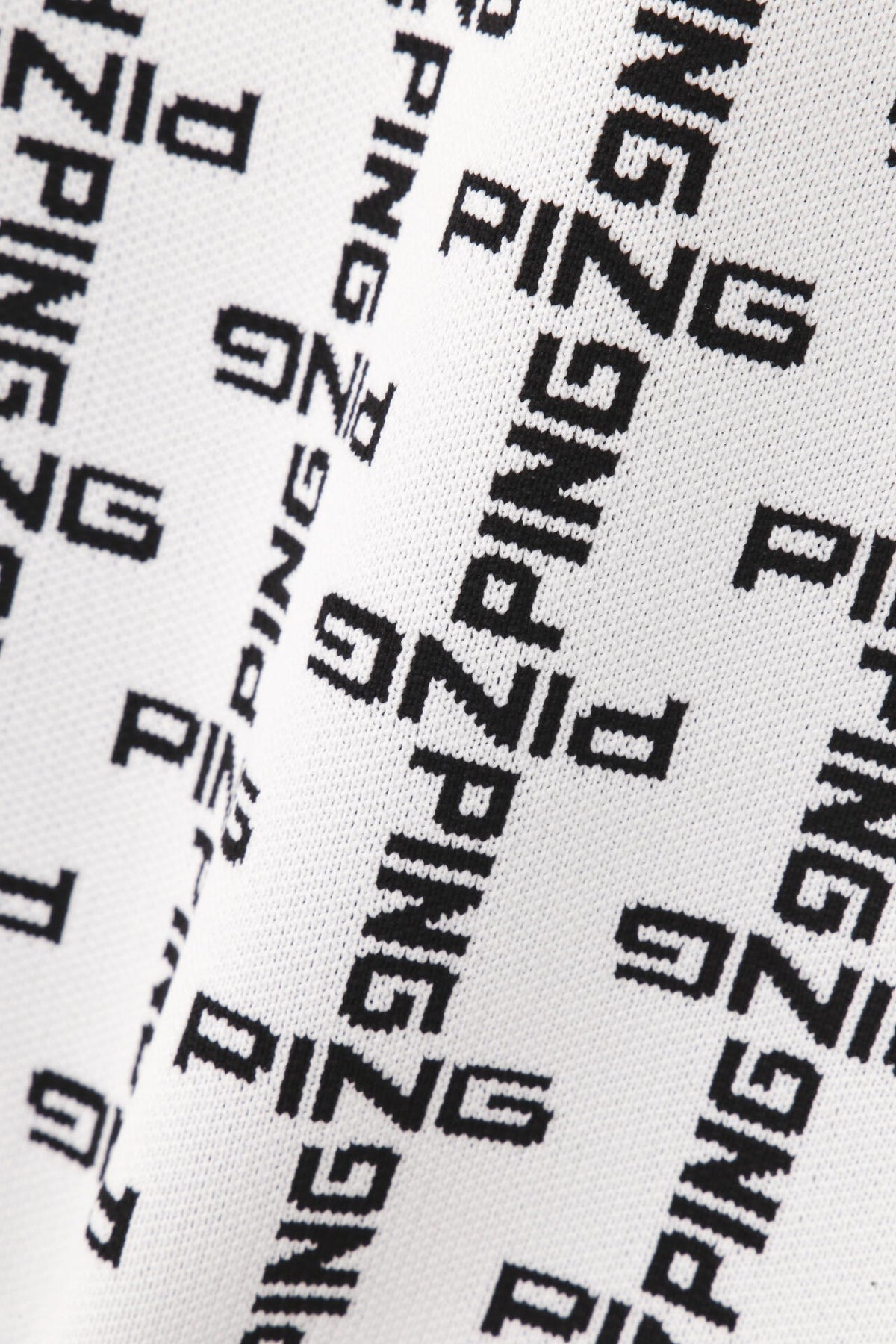 【PING APPAREL】モノグラム柄ジャガードクルーネックニットプルオーバー <GOLD> (LADIES)