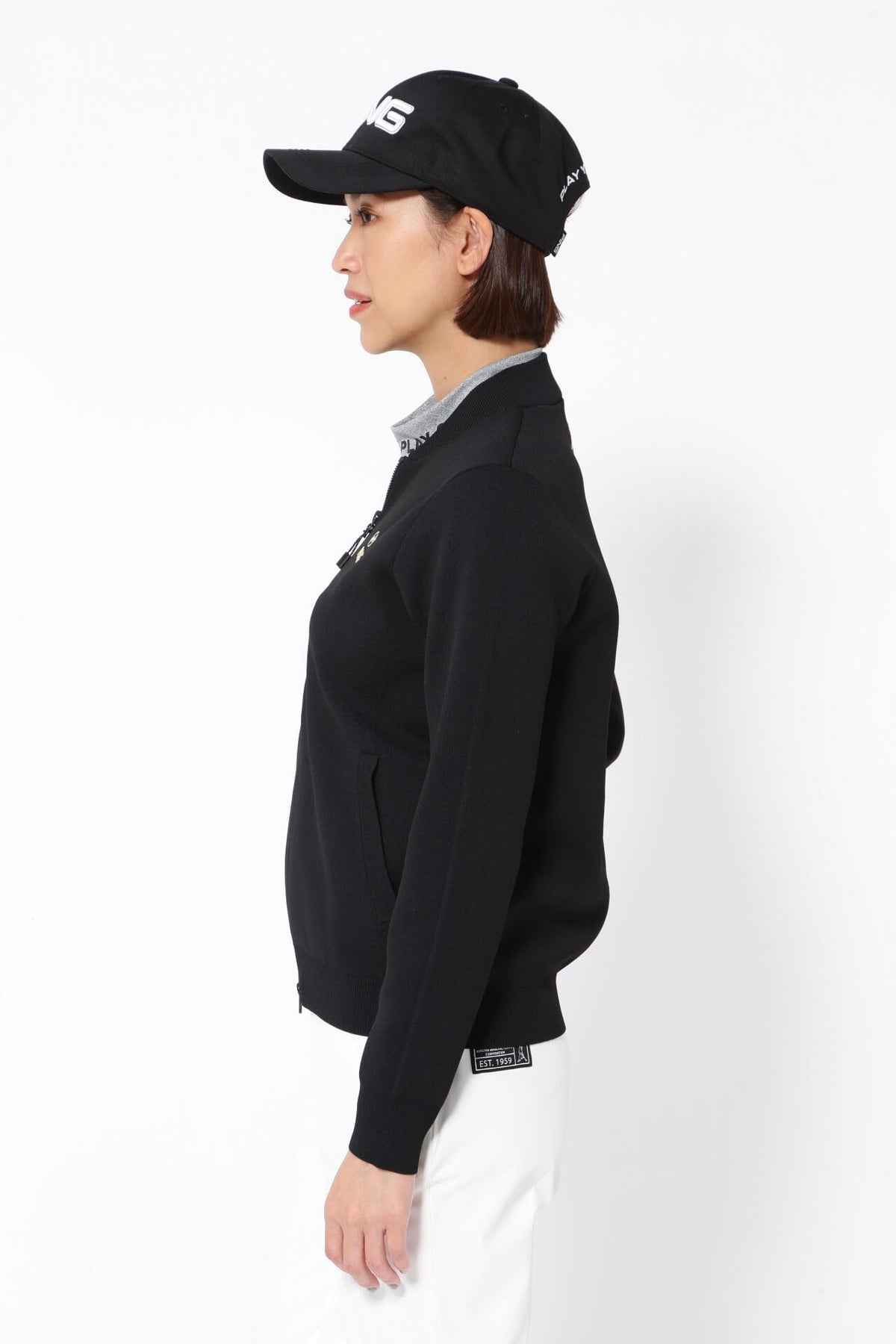 【PING APPAREL】フルジップニットブルゾン <GOLD> (LADIES)