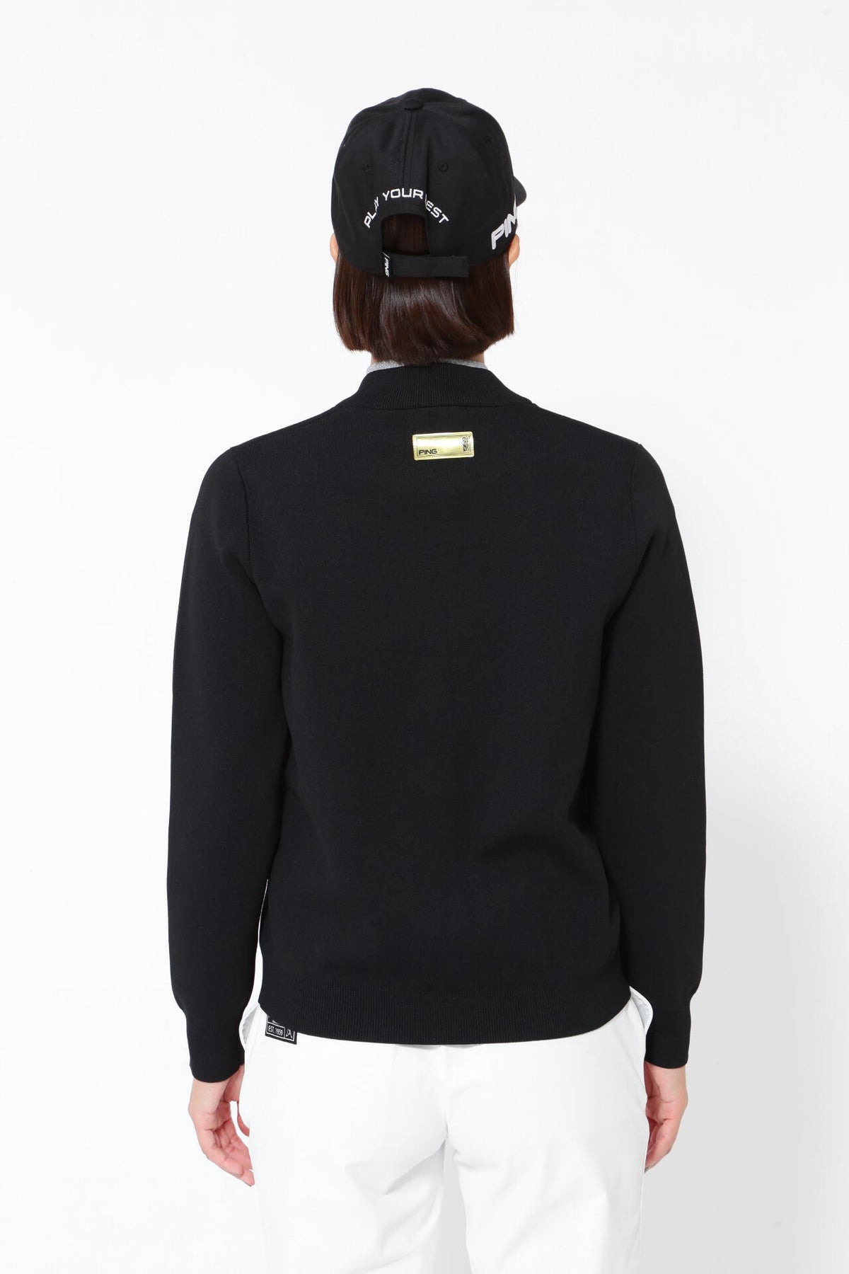 【PING APPAREL】フルジップニットブルゾン <GOLD> (LADIES)