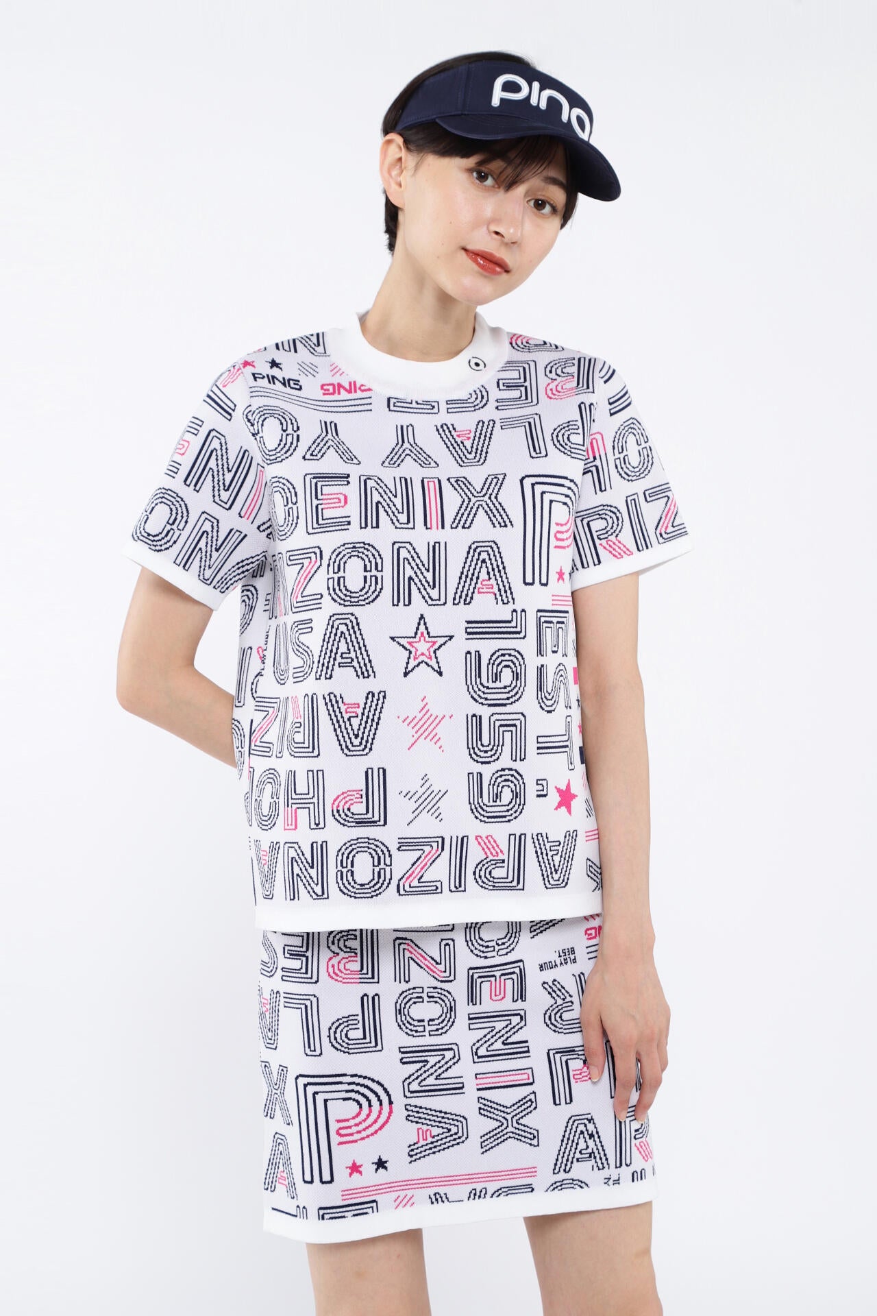【PING APPAREL】セットアップニットジャカード <NATIVE> (LADIES)