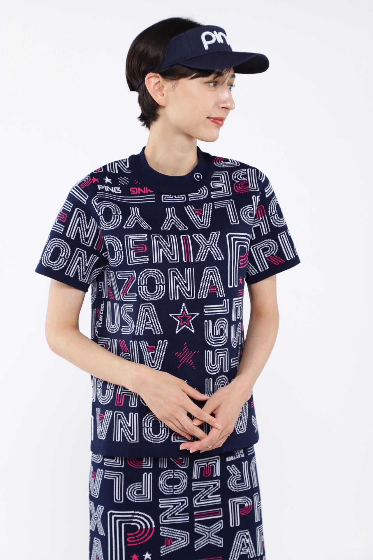 【PING APPAREL】セットアップニットジャカード <NATIVE> (LADIES)