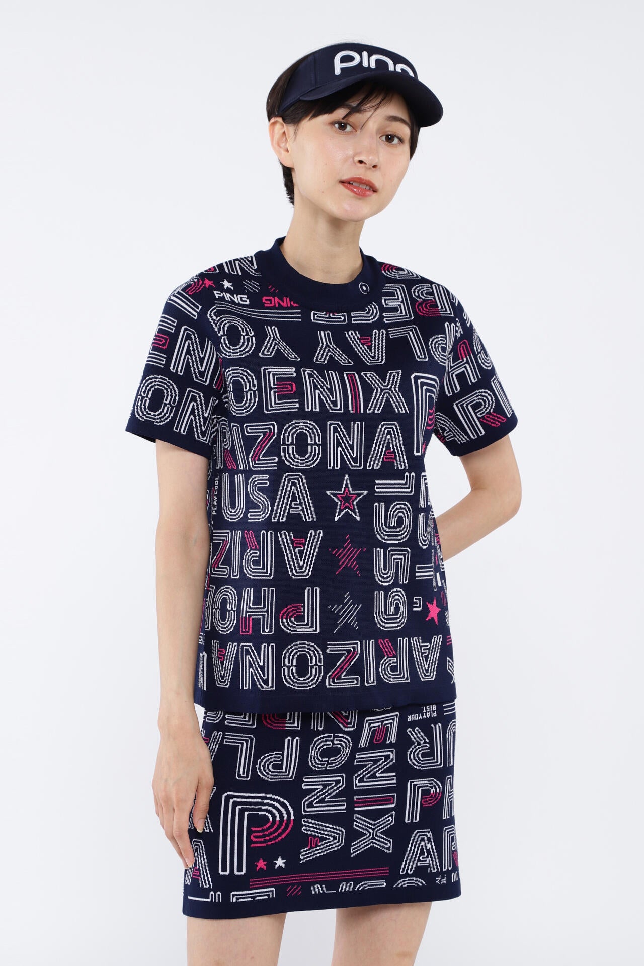 【PING APPAREL】セットアップニットジャカード <NATIVE> (LADIES)