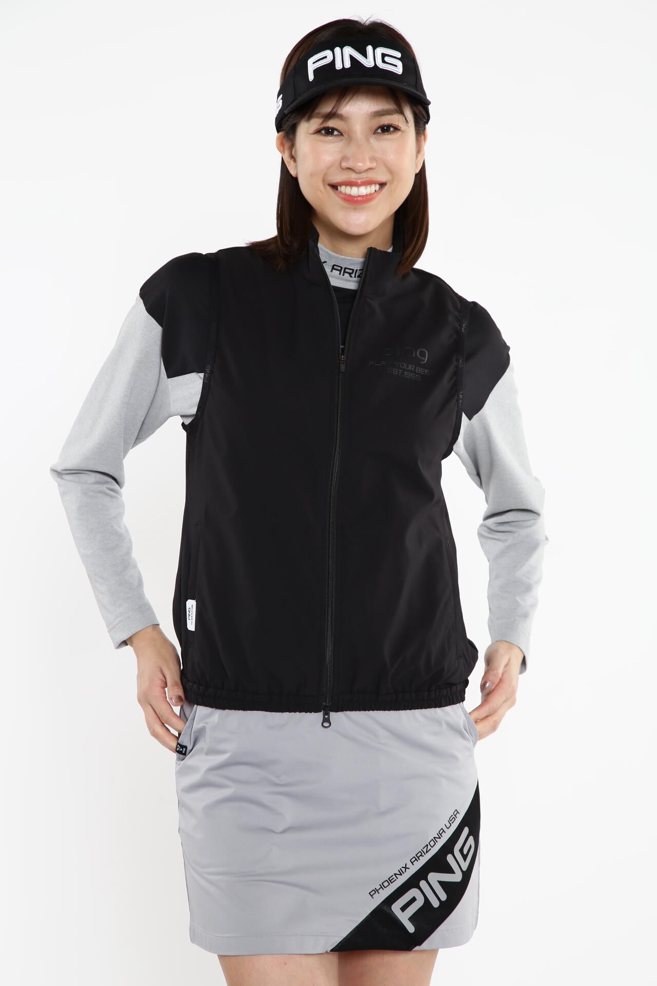 【PING APPAREL】【プルオーバー+ベスト】リップストップ ツインブルゾン <PERFORMANCE> (LADIES)