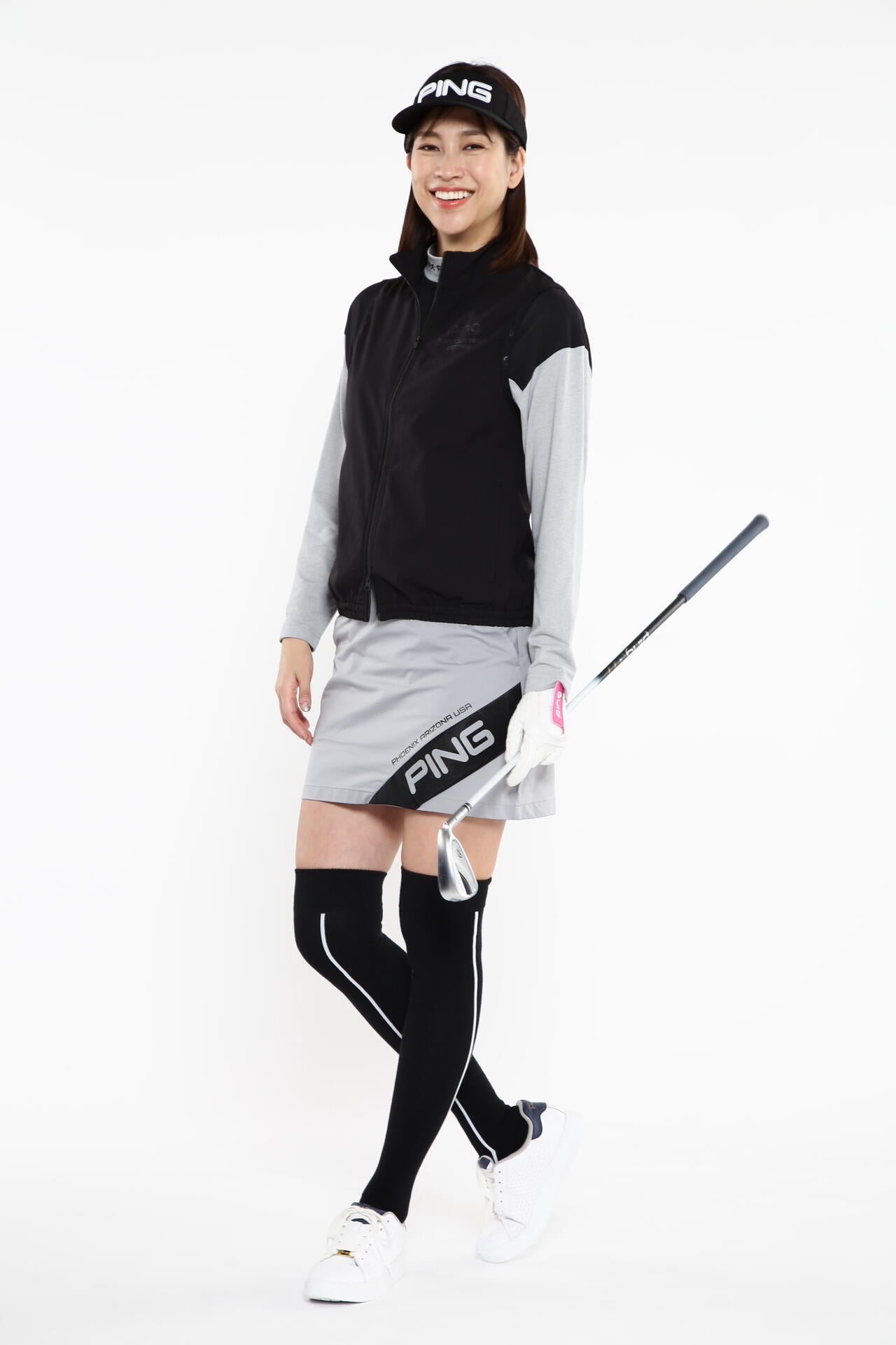 【PING APPAREL】【プルオーバー+ベスト】リップストップ ツインブルゾン <PERFORMANCE> (LADIES)
