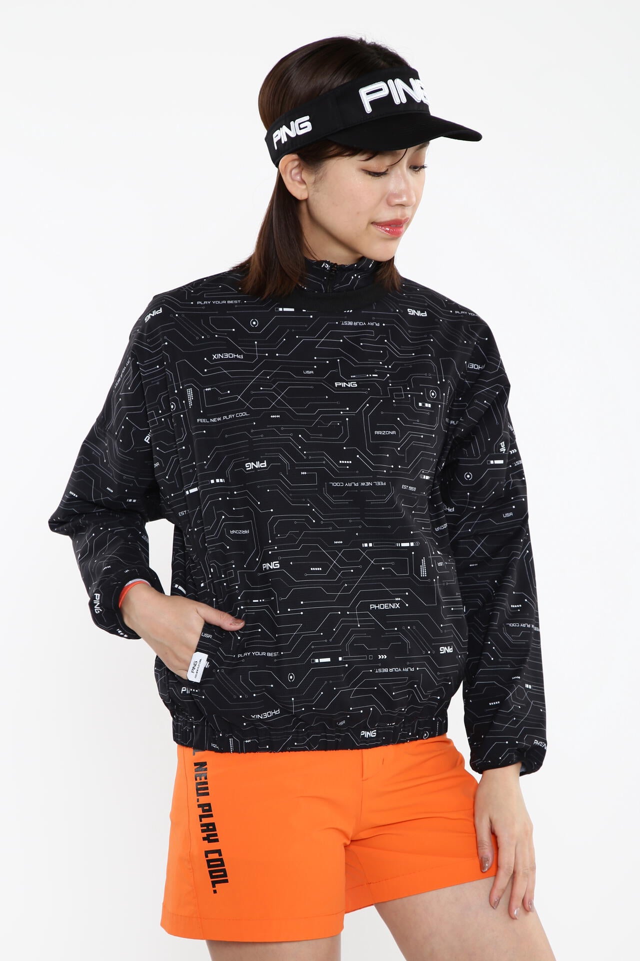 【PING APPAREL】【プルオーバー+ベスト】リップストップ ツインブルゾン <PERFORMANCE> (LADIES)