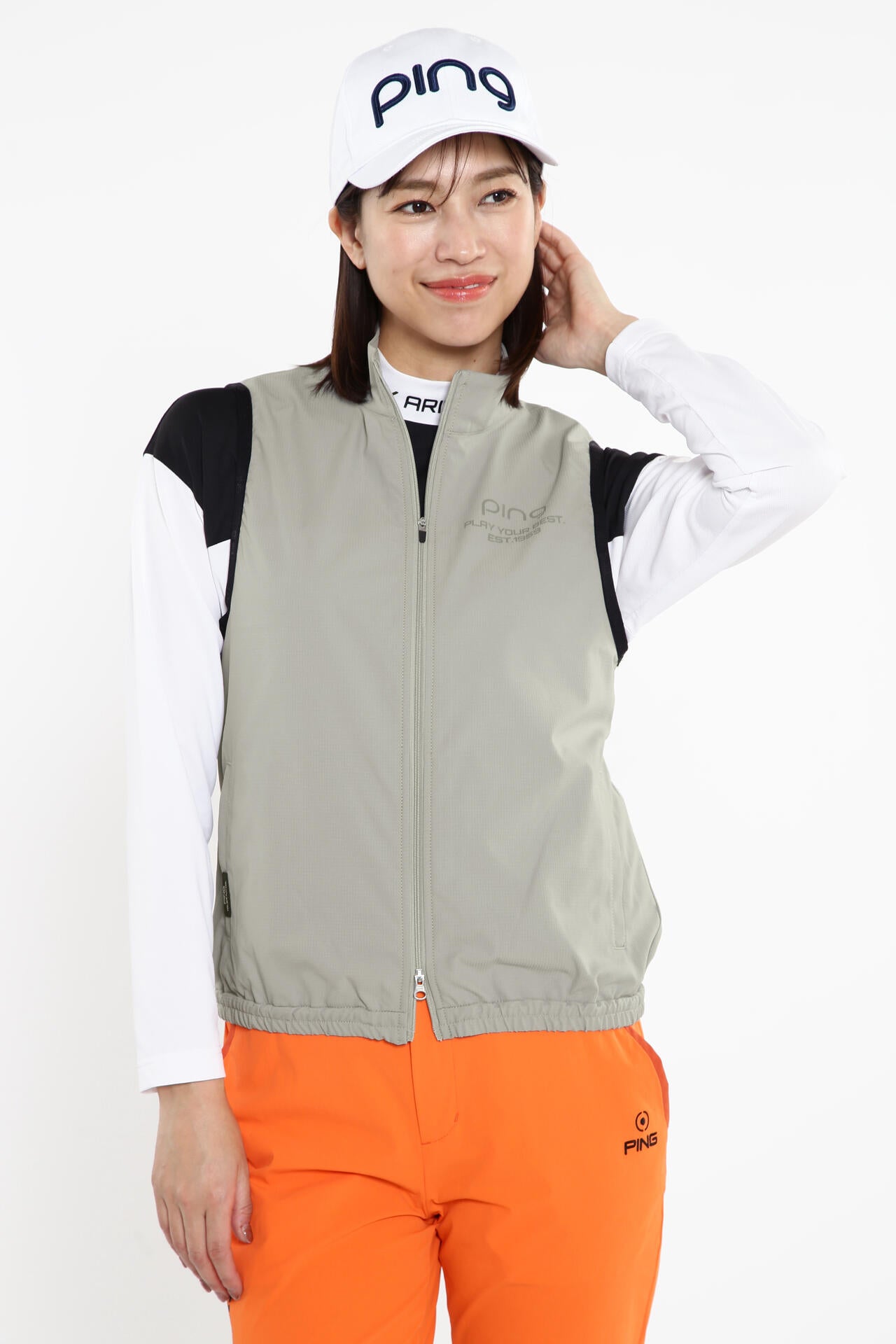 【PING APPAREL】【プルオーバー+ベスト】リップストップ ツインブルゾン <PERFORMANCE> (LADIES)