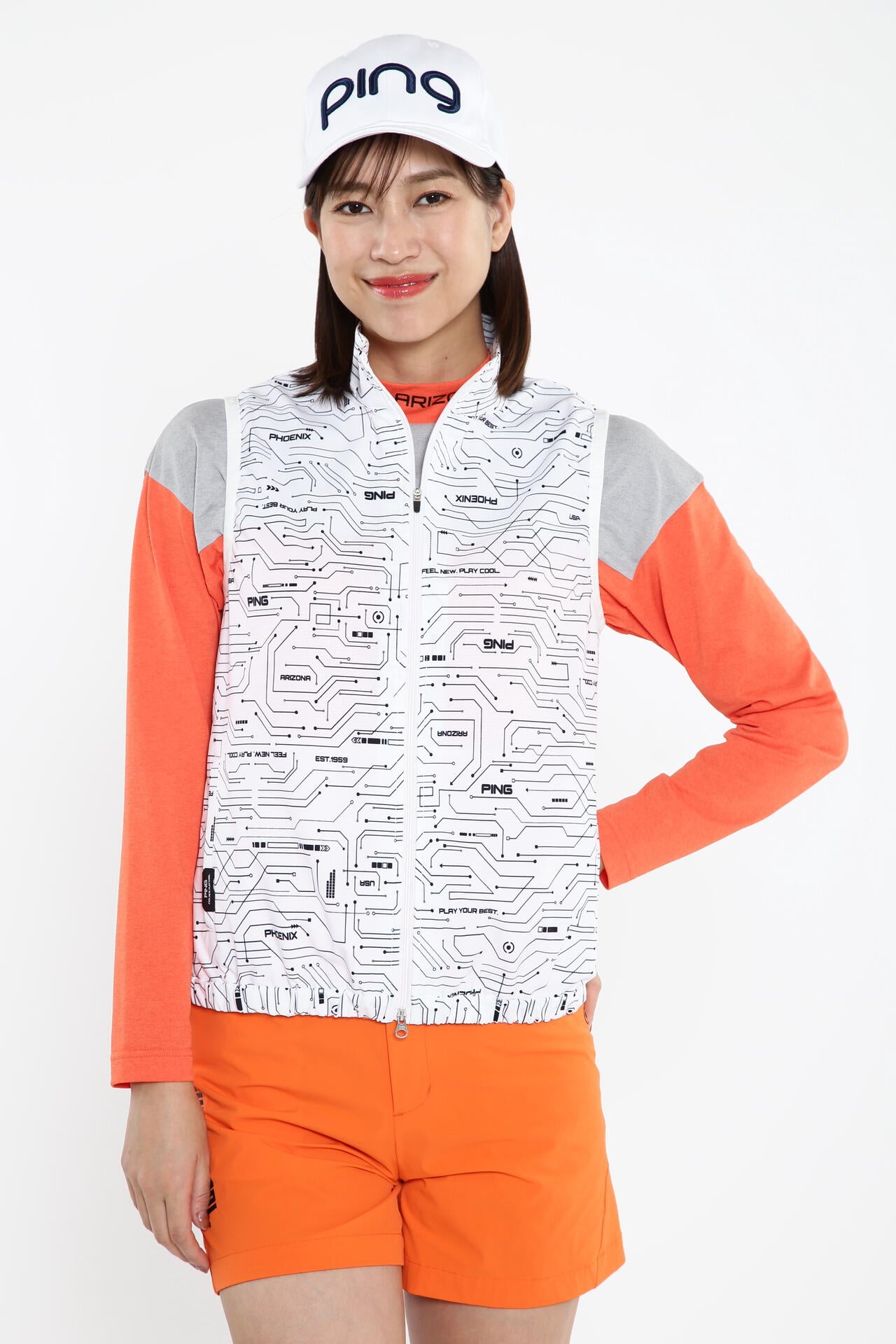 【PING APPAREL】【プルオーバー+ベスト】リップストップ ツインブルゾン <PERFORMANCE> (LADIES)