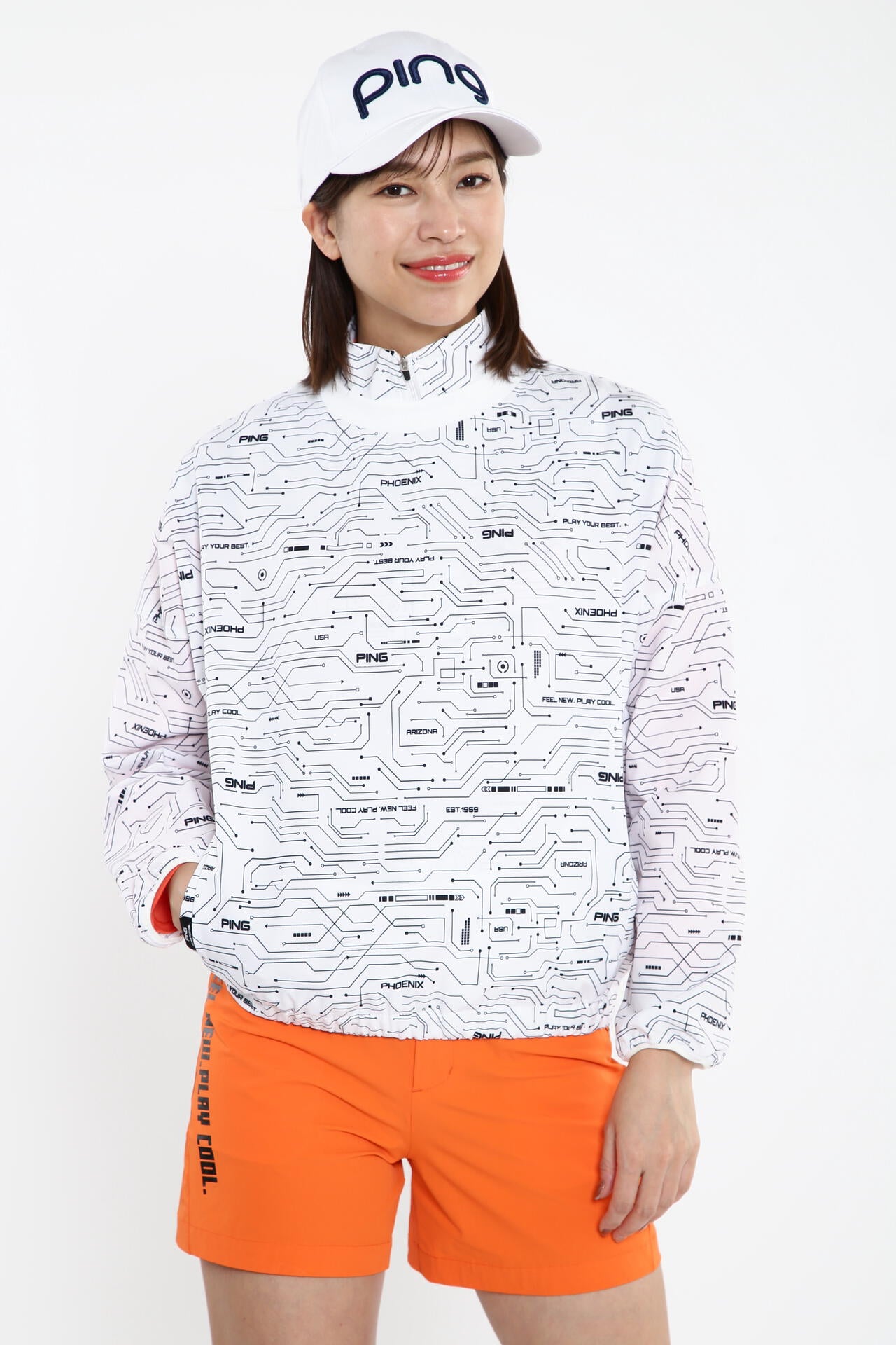 【PING APPAREL】【プルオーバー+ベスト】リップストップ ツインブルゾン <PERFORMANCE> (LADIES)