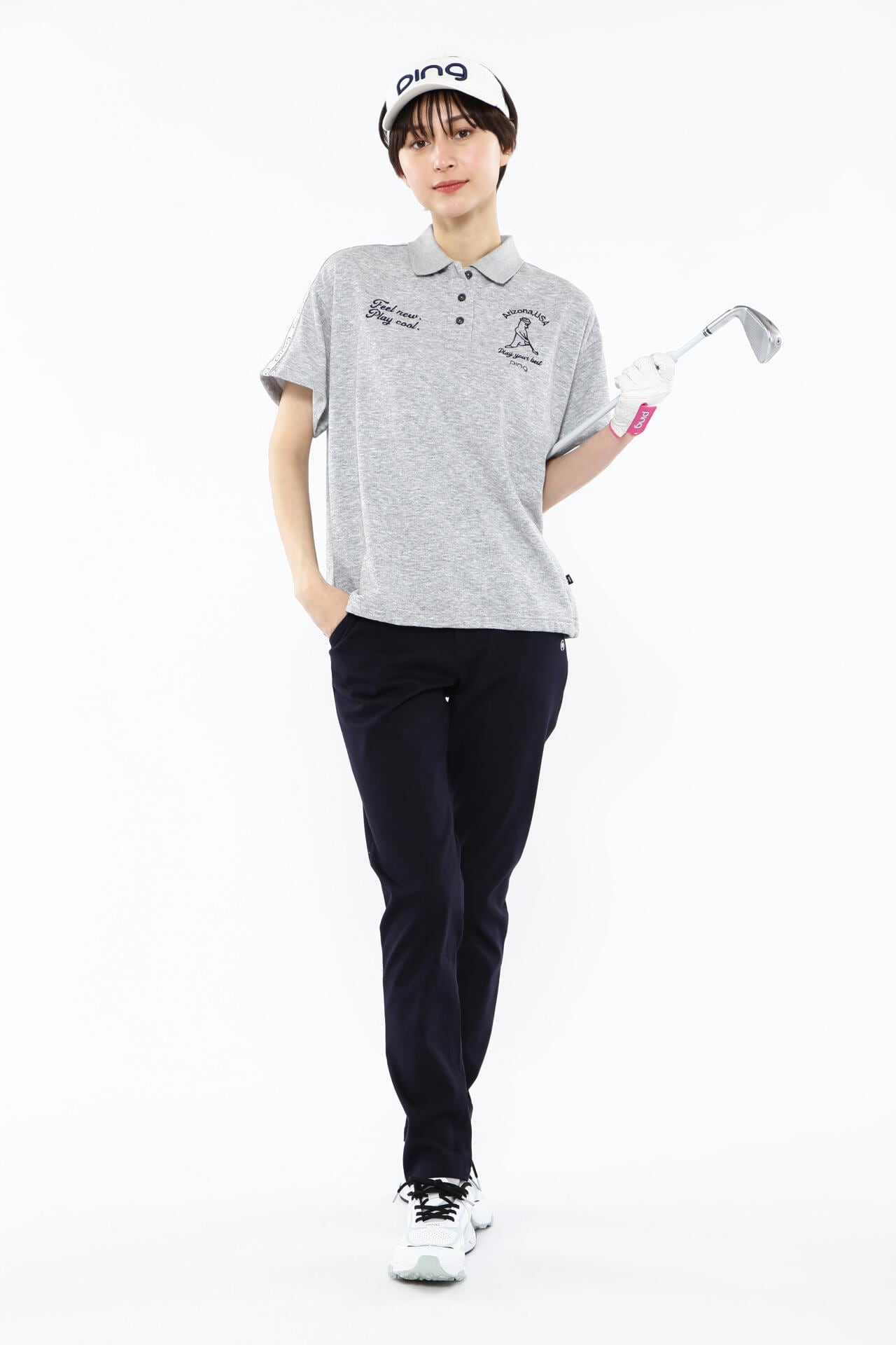 【PING APPAREL】ライトテーパード5ポケットストレッチパンツ <NATIVE> (LADIES)