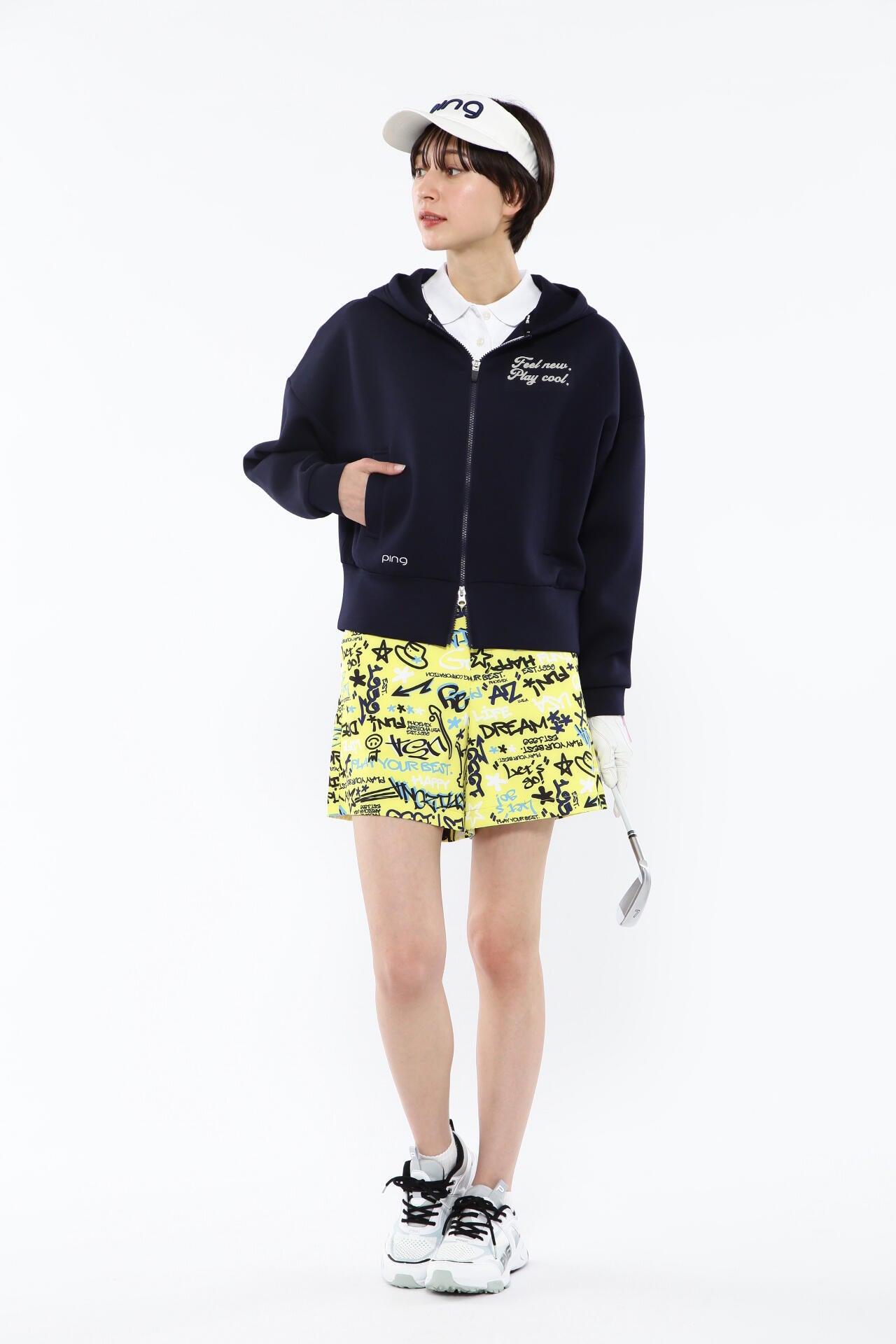 【PING APPAREL】タギングパターンストレッチショートパンツ <NATIVE> (LADIES)