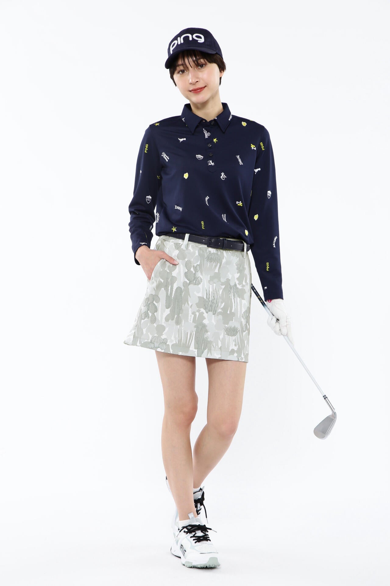 【PING APPAREL】カモフラ柄ストレッチスカート <NATIVE> (LADIES)
