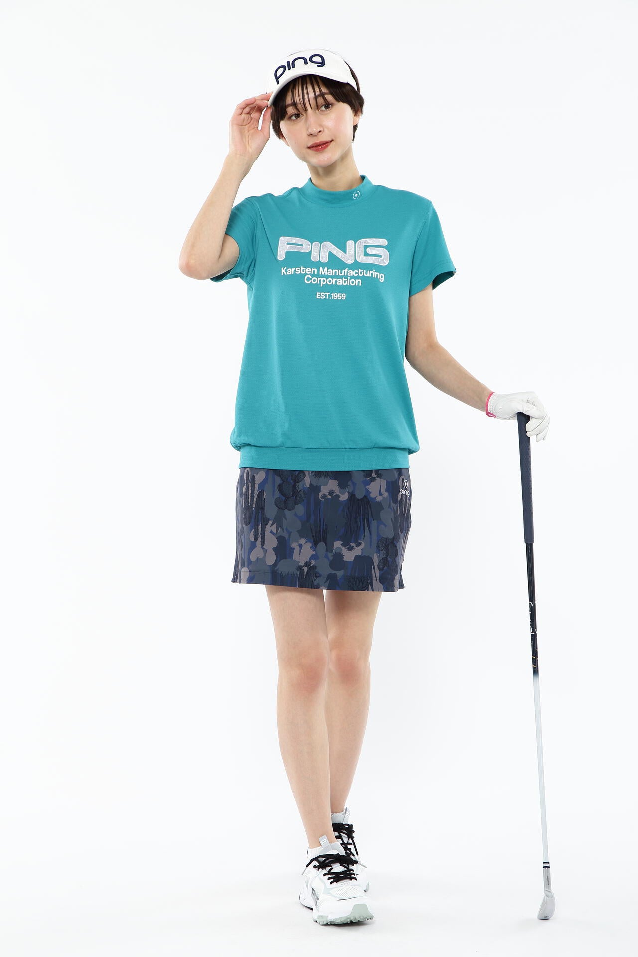 【PING APPAREL】カモフラ柄ストレッチスカート <NATIVE> (LADIES)