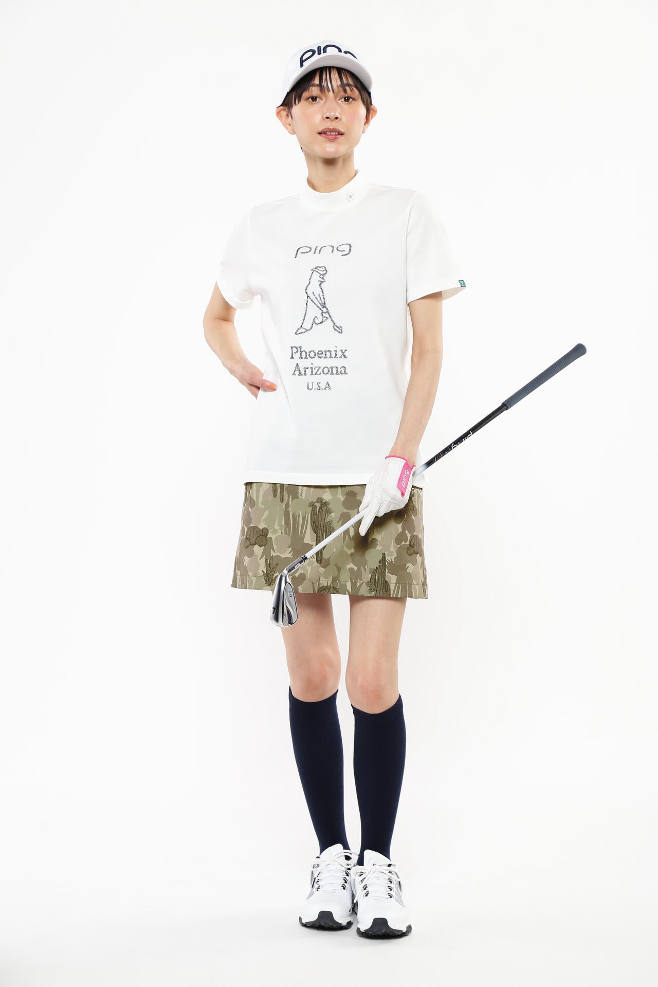 【PING APPAREL】カモフラ柄ストレッチスカート <NATIVE> (LADIES)