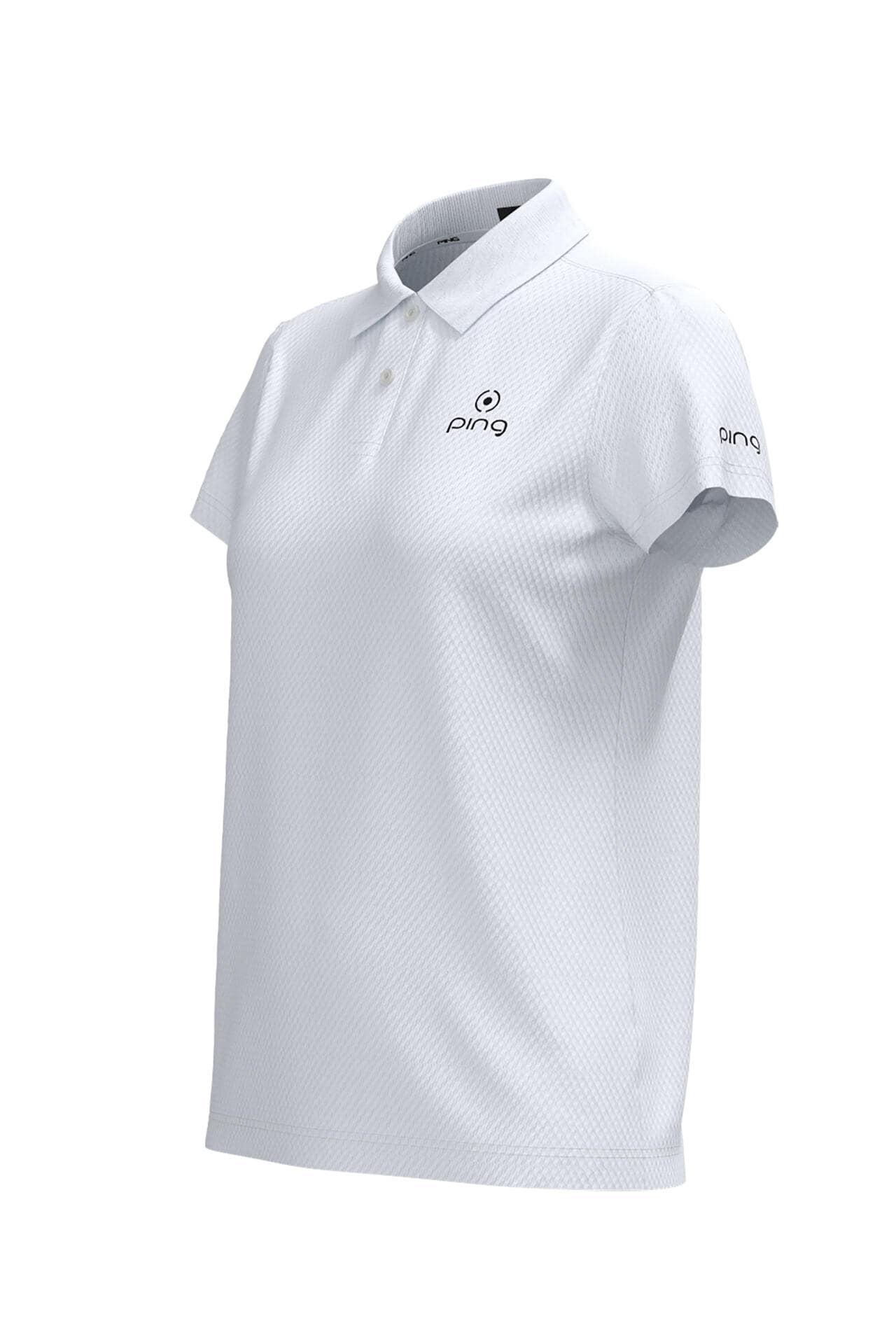 【PING APPAREL】オニカノコストレッチジャカード半袖ポロシャツ <PRODUCT ADDITION> (LADIES)