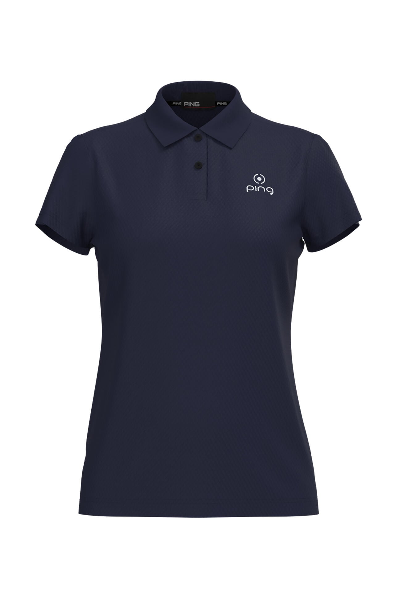 【PING APPAREL】オニカノコストレッチジャカード半袖ポロシャツ <PRODUCT ADDITION> (LADIES)