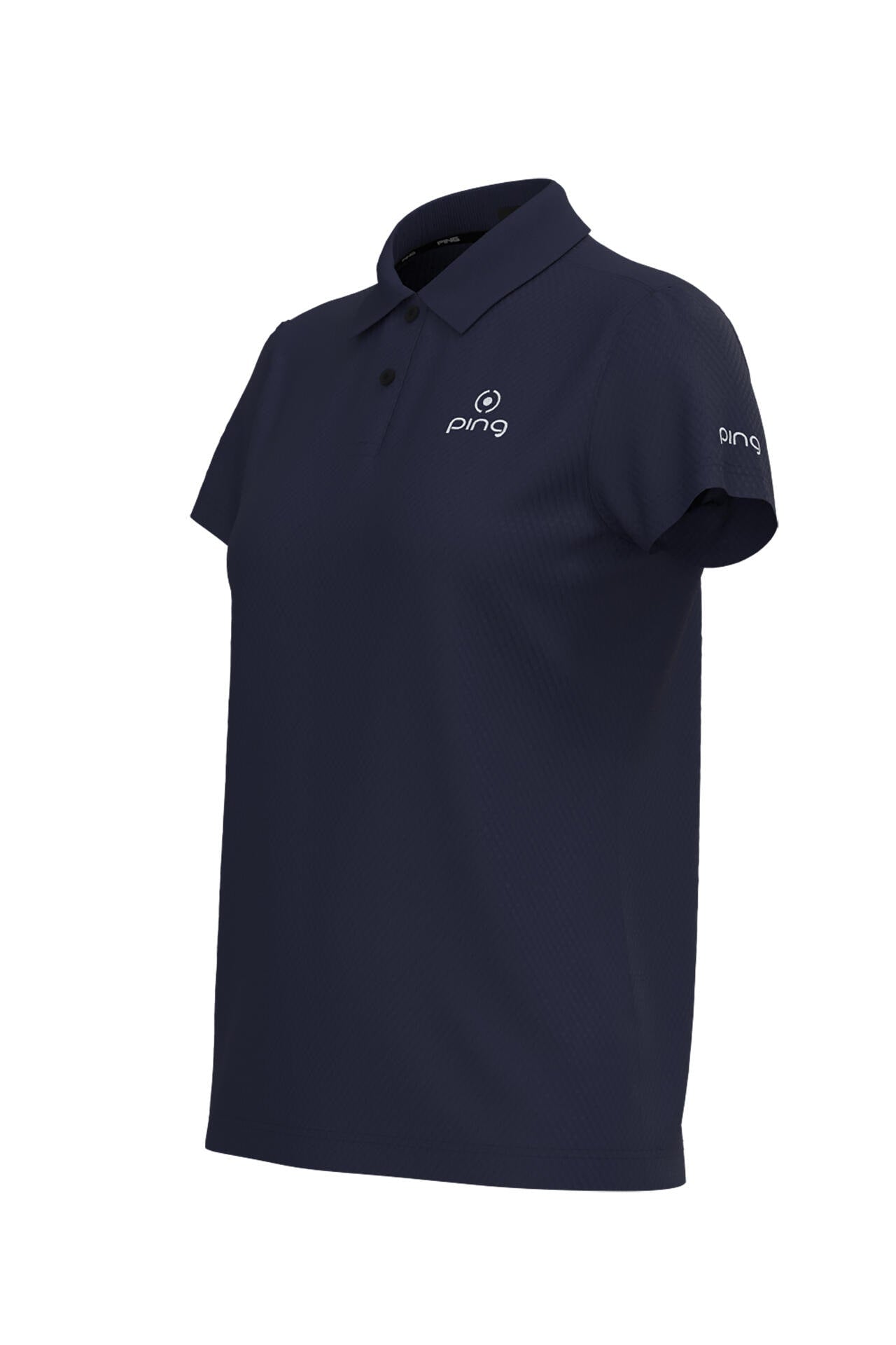 【PING APPAREL】オニカノコストレッチジャカード半袖ポロシャツ <PRODUCT ADDITION> (LADIES)