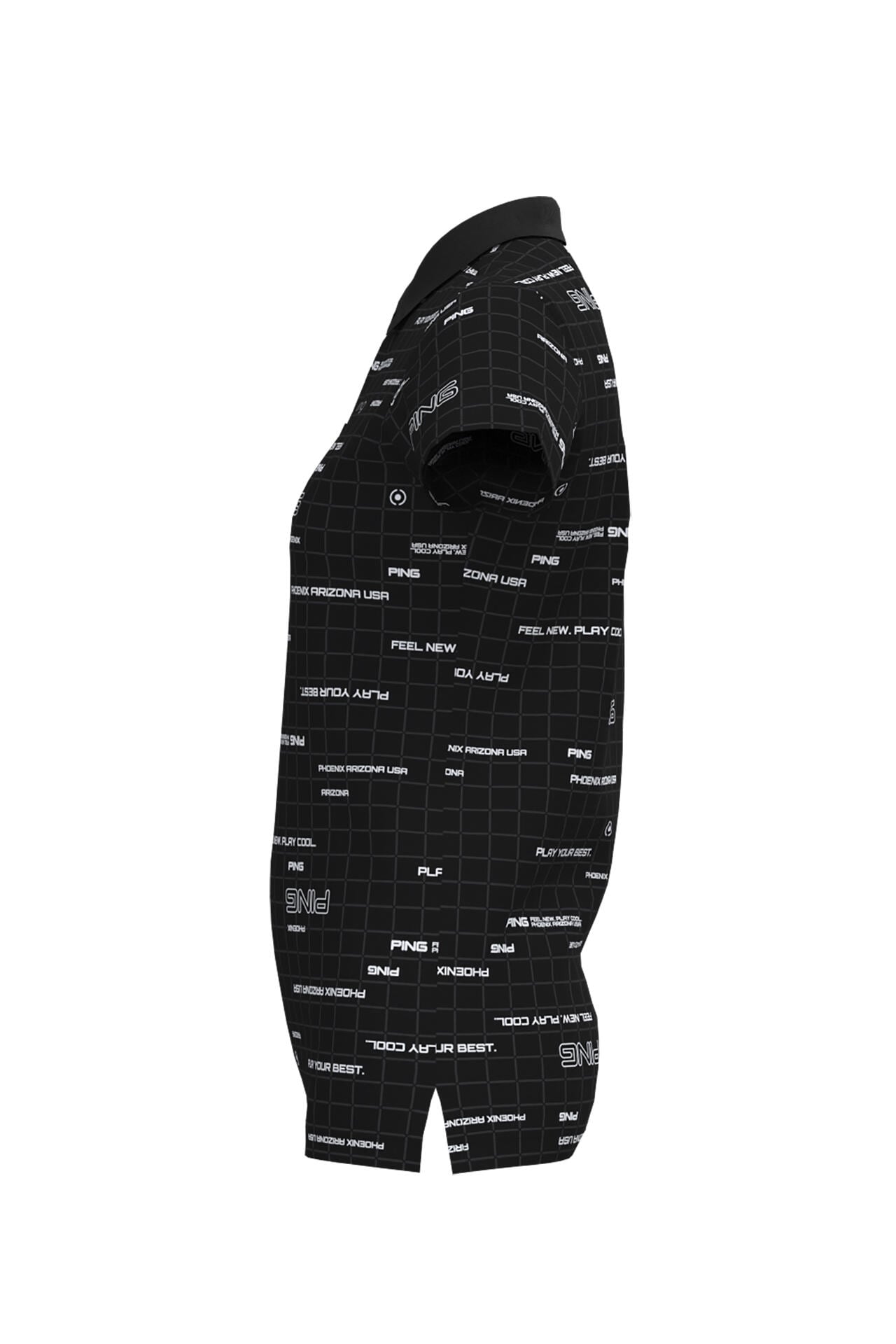 【PING APPAREL】デジタルグリッド柄サラマックスUV半袖ポロシャツ <PERFORMANCE> (LADIES)