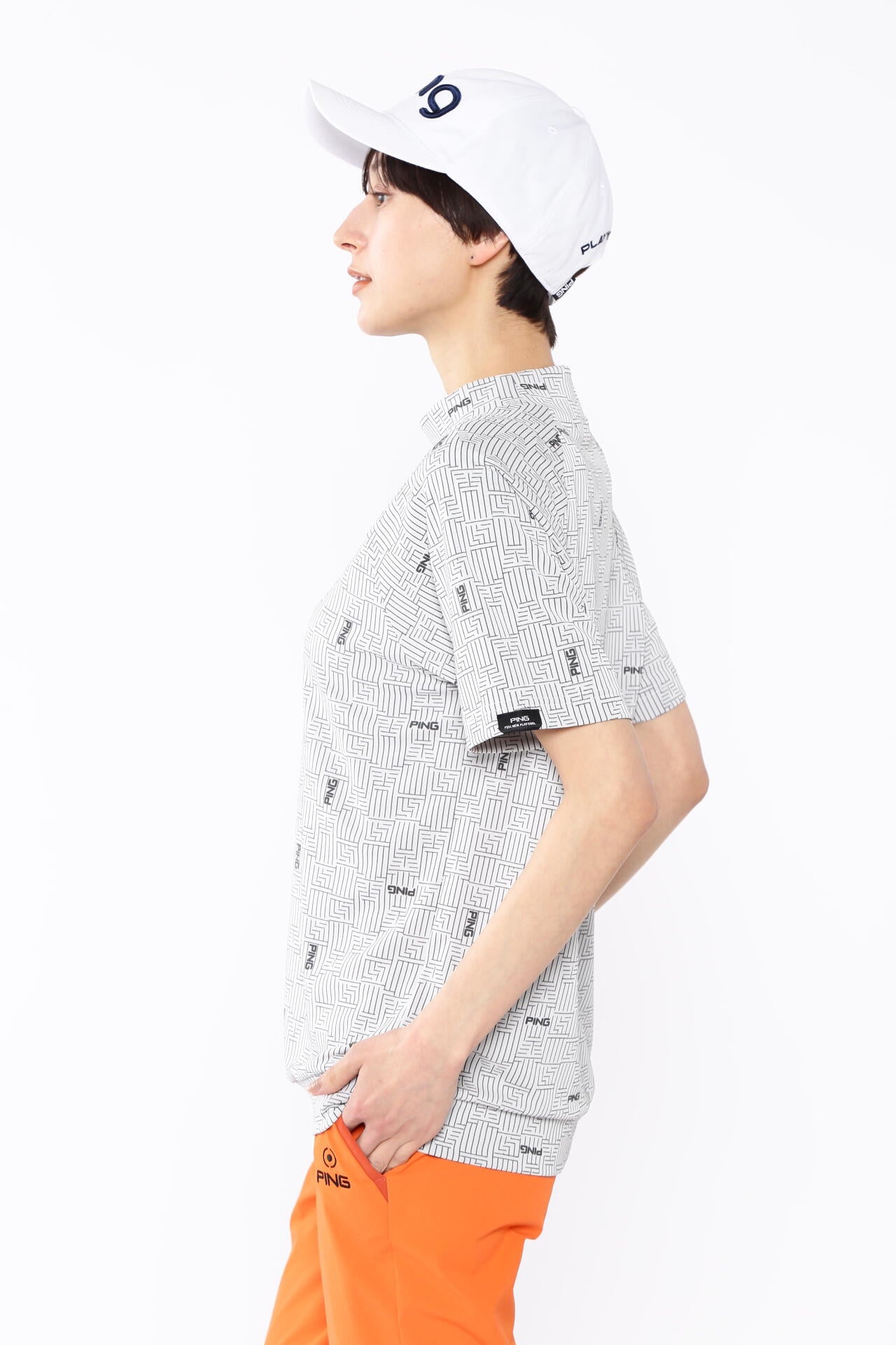 【PING APPAREL】AZモノグラムジャカードハイネックカットソー <PERFORMANCE> (LADIES)