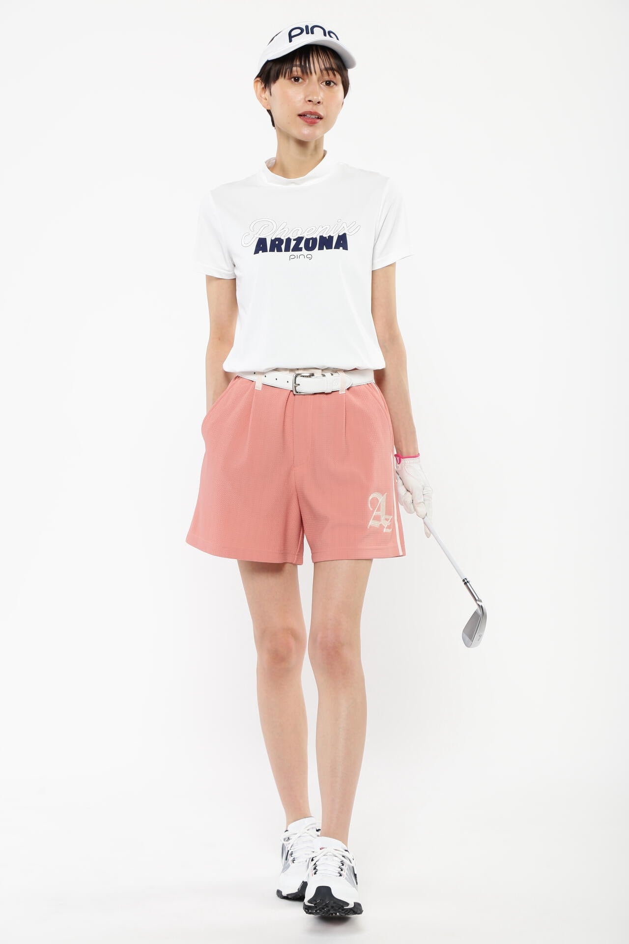 【PING APPAREL】UVプリント天竺半袖ハイネックカットソー <LADIES> (LADIES)