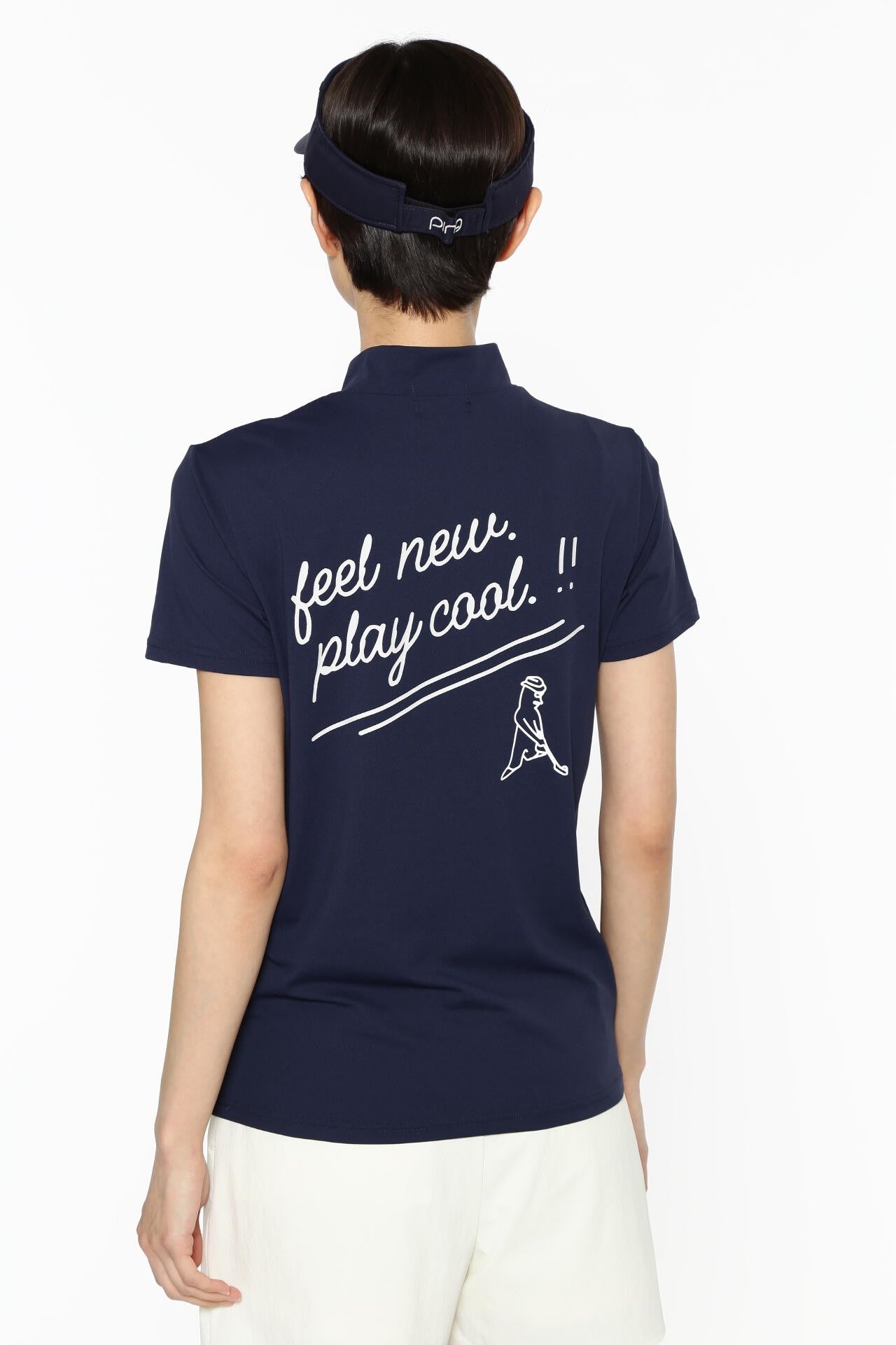 【PING APPAREL】UVプリント天竺半袖ハイネックカットソー <LADIES> (LADIES)