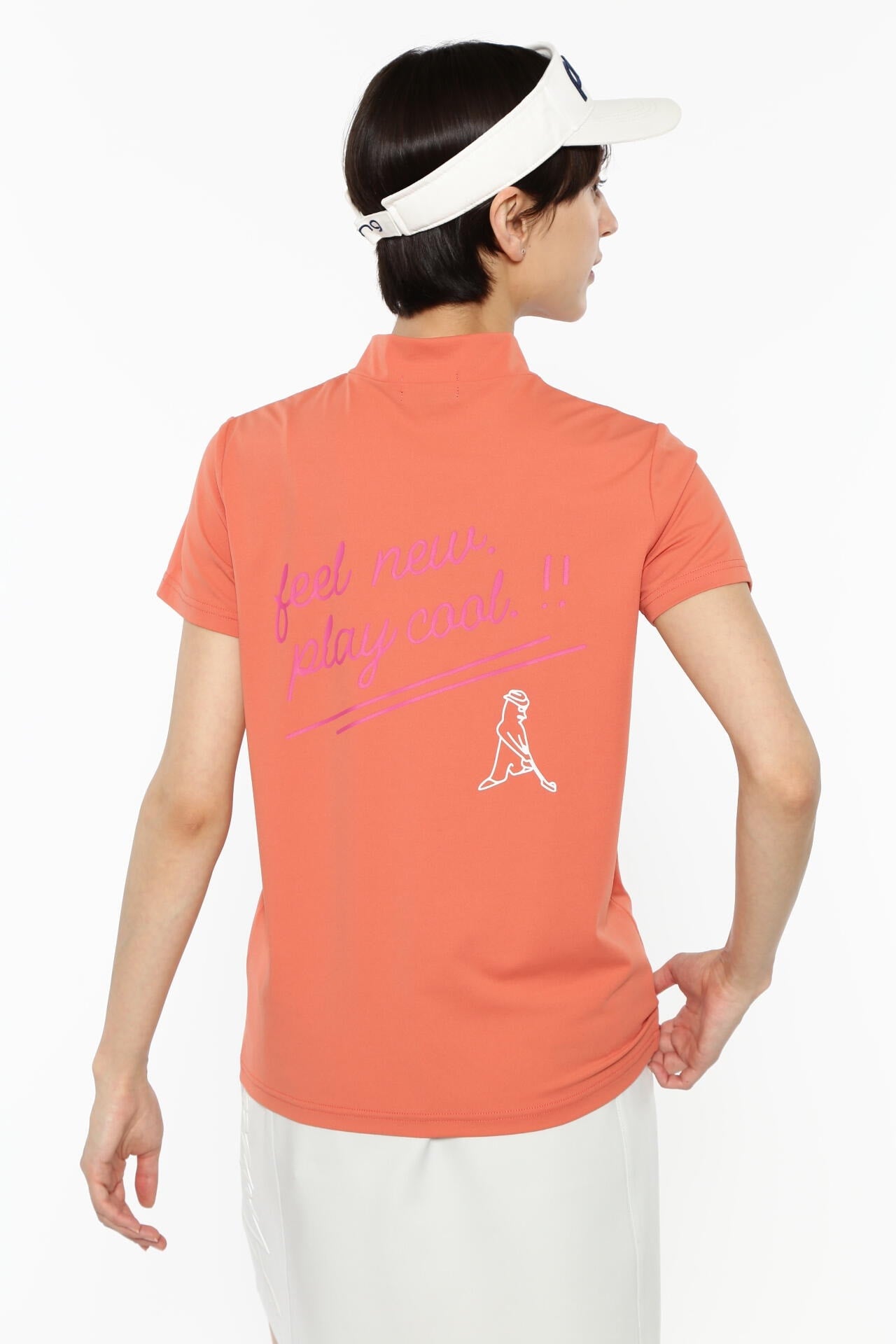 【PING APPAREL】UVプリント天竺半袖ハイネックカットソー <LADIES> (LADIES)