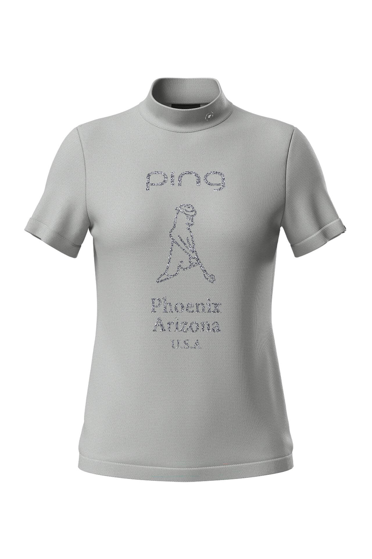 【PING APPAREL】Mr.PINGジャカード 半袖ハイネックニットプルオーバー <NATIVE> (LADIES)