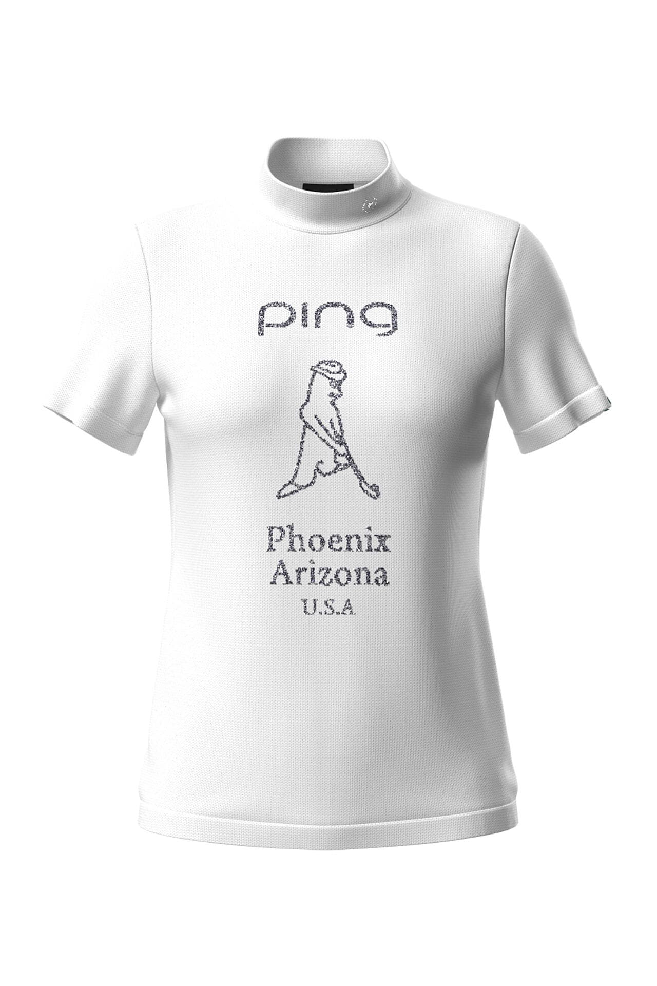 【PING APPAREL】Mr.PINGジャカード 半袖ハイネックニットプルオーバー <NATIVE> (LADIES)