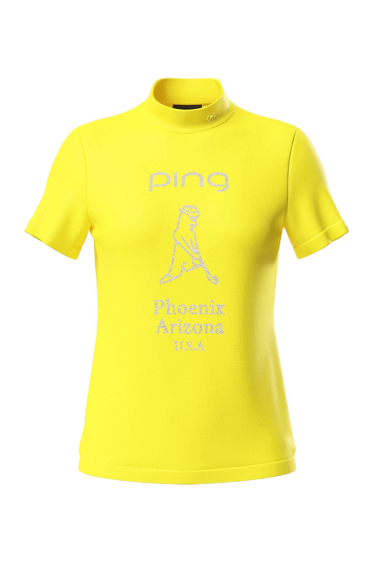 【PING APPAREL】Mr.PINGジャカード 半袖ハイネックニットプルオーバー <NATIVE> (LADIES)