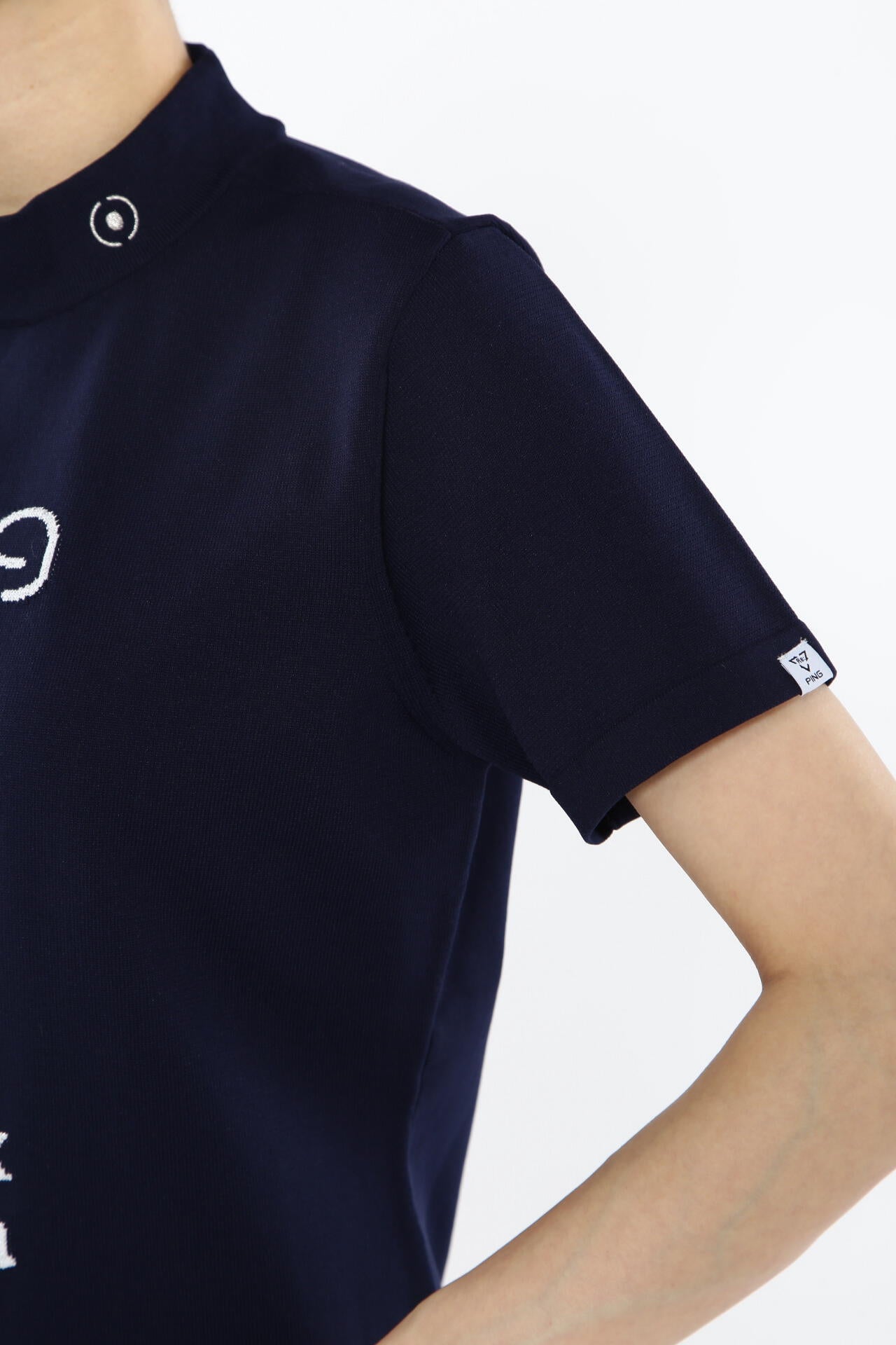 【PING APPAREL】Mr.PINGジャカード 半袖ハイネックニットプルオーバー <NATIVE> (LADIES)