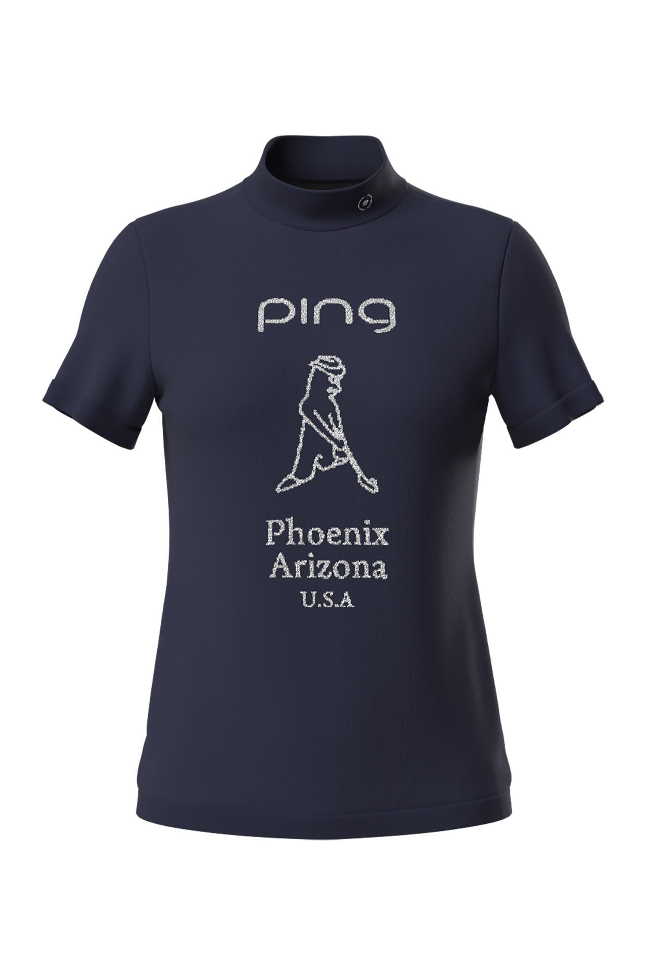 【PING APPAREL】Mr.PINGジャカード 半袖ハイネックニットプルオーバー <NATIVE> (LADIES)