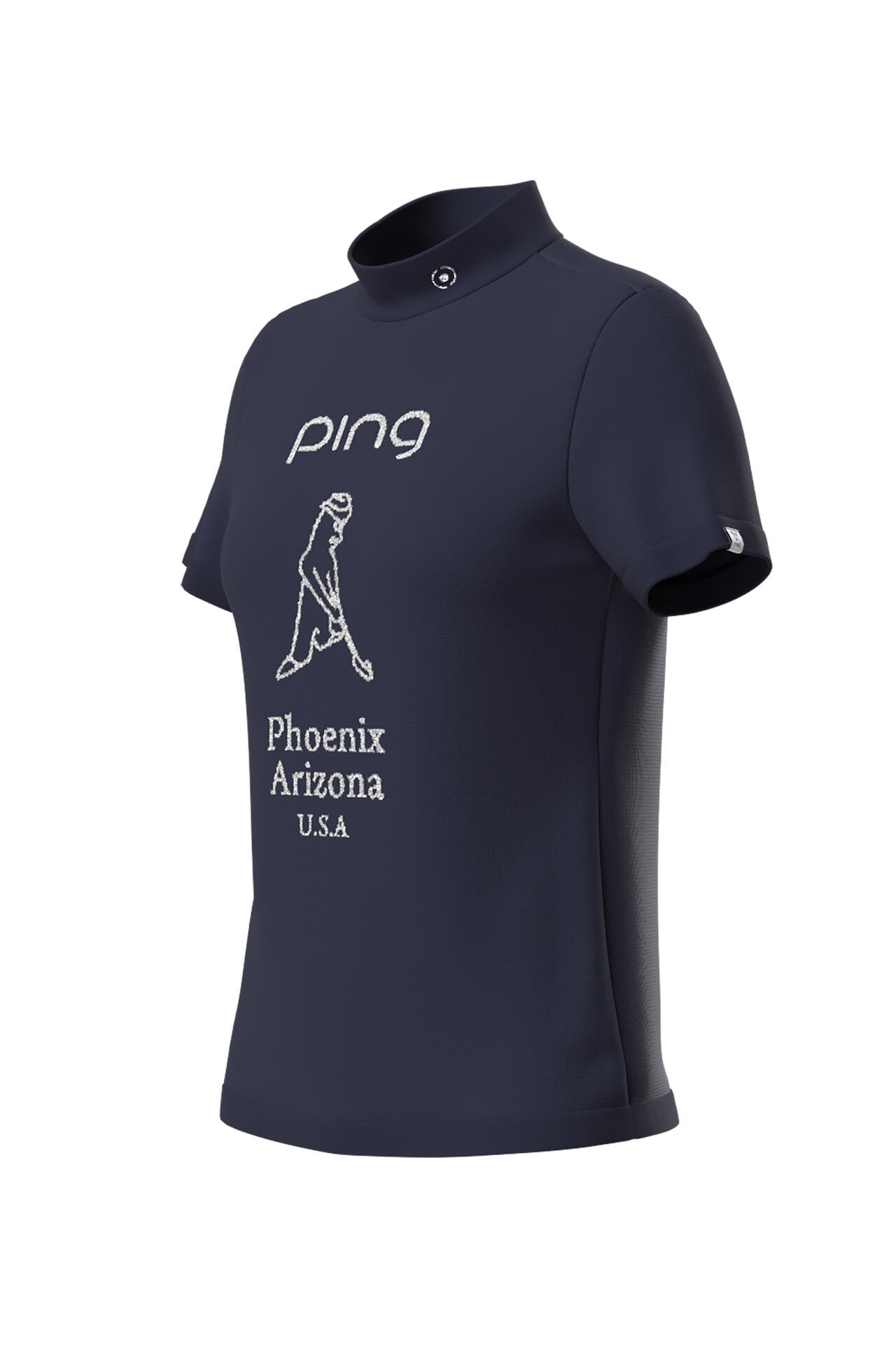 【PING APPAREL】Mr.PINGジャカード 半袖ハイネックニットプルオーバー <NATIVE> (LADIES)