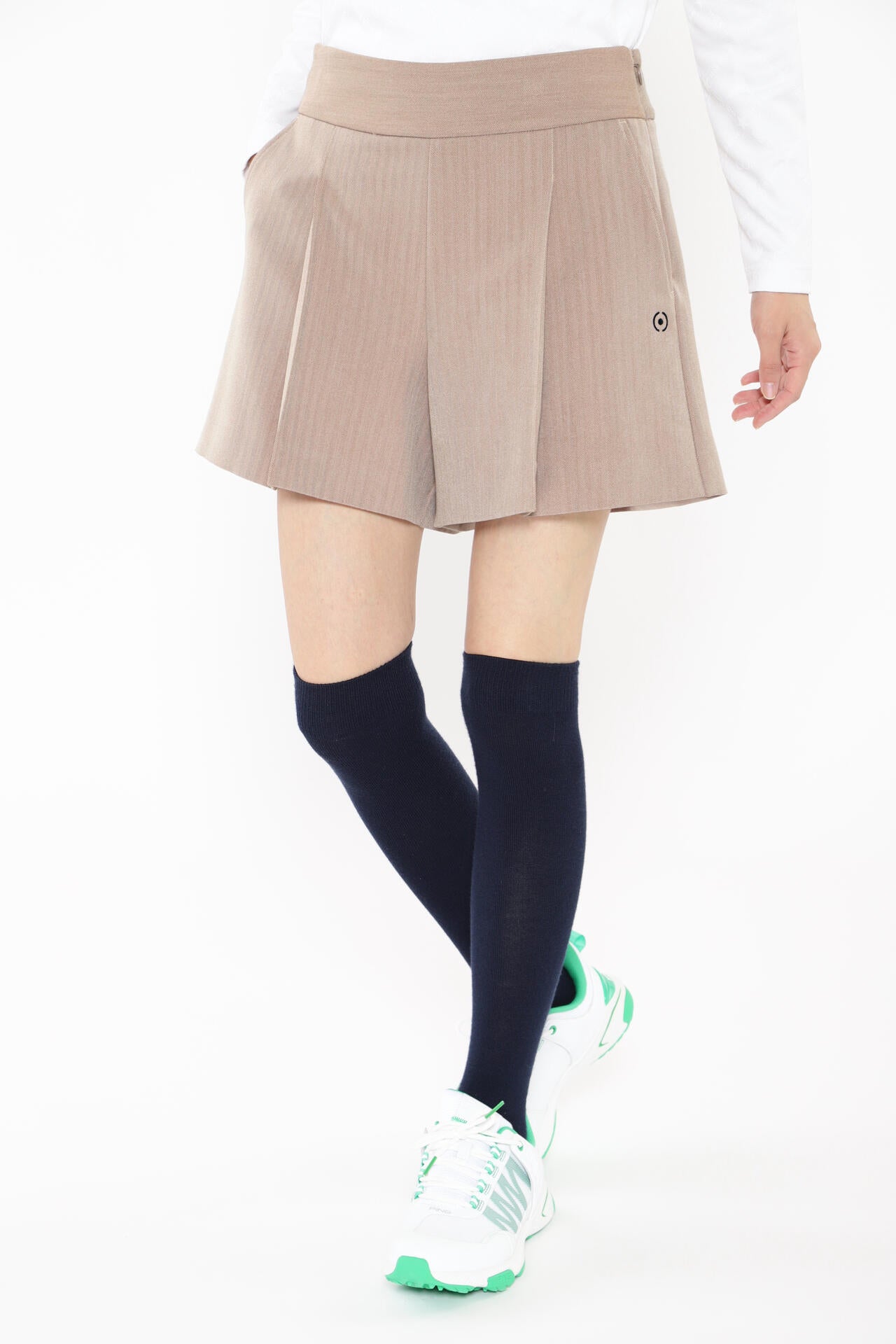 【PING APPAREL】ヘリンボーン全方向ストレッチストレッチ総裏仕立てショートパンツ <NATIVE> (LADIES)