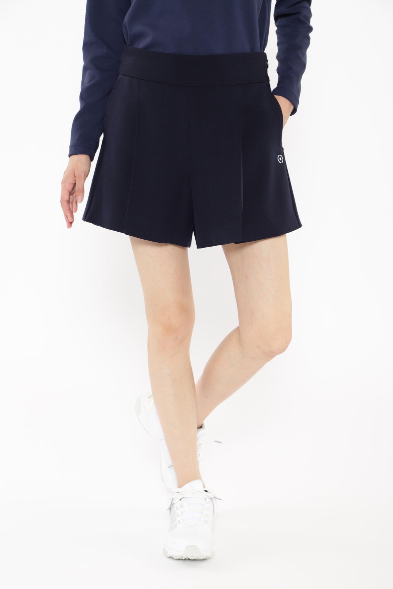 【PING APPAREL】ヘリンボーン全方向ストレッチストレッチ総裏仕立てショートパンツ <NATIVE> (LADIES)