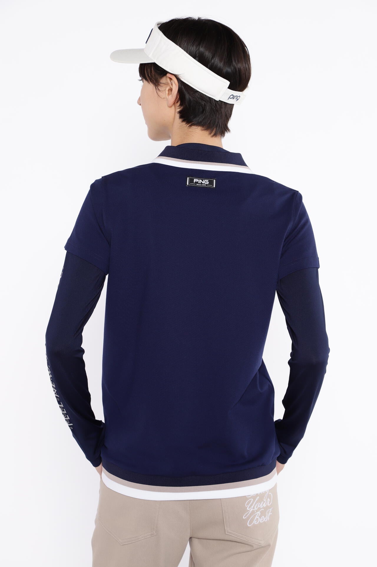 【PING APPAREL】ストレッチカノコ×ストレッチ天竺レイヤードツインセット <NATIVE> (LADIES)