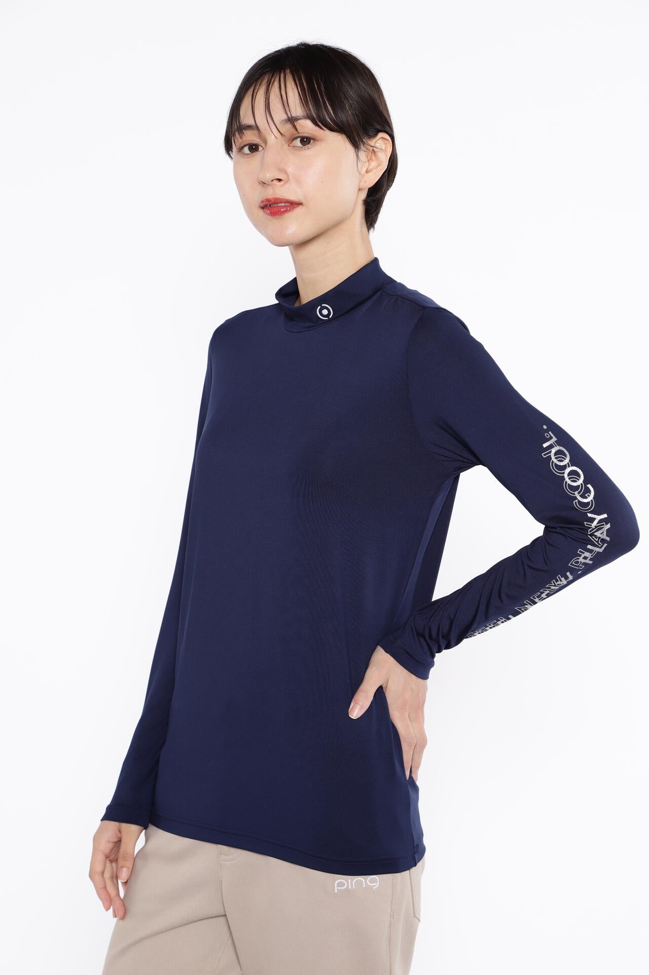 【PING APPAREL】ストレッチカノコ×ストレッチ天竺レイヤードツインセット <NATIVE> (LADIES)