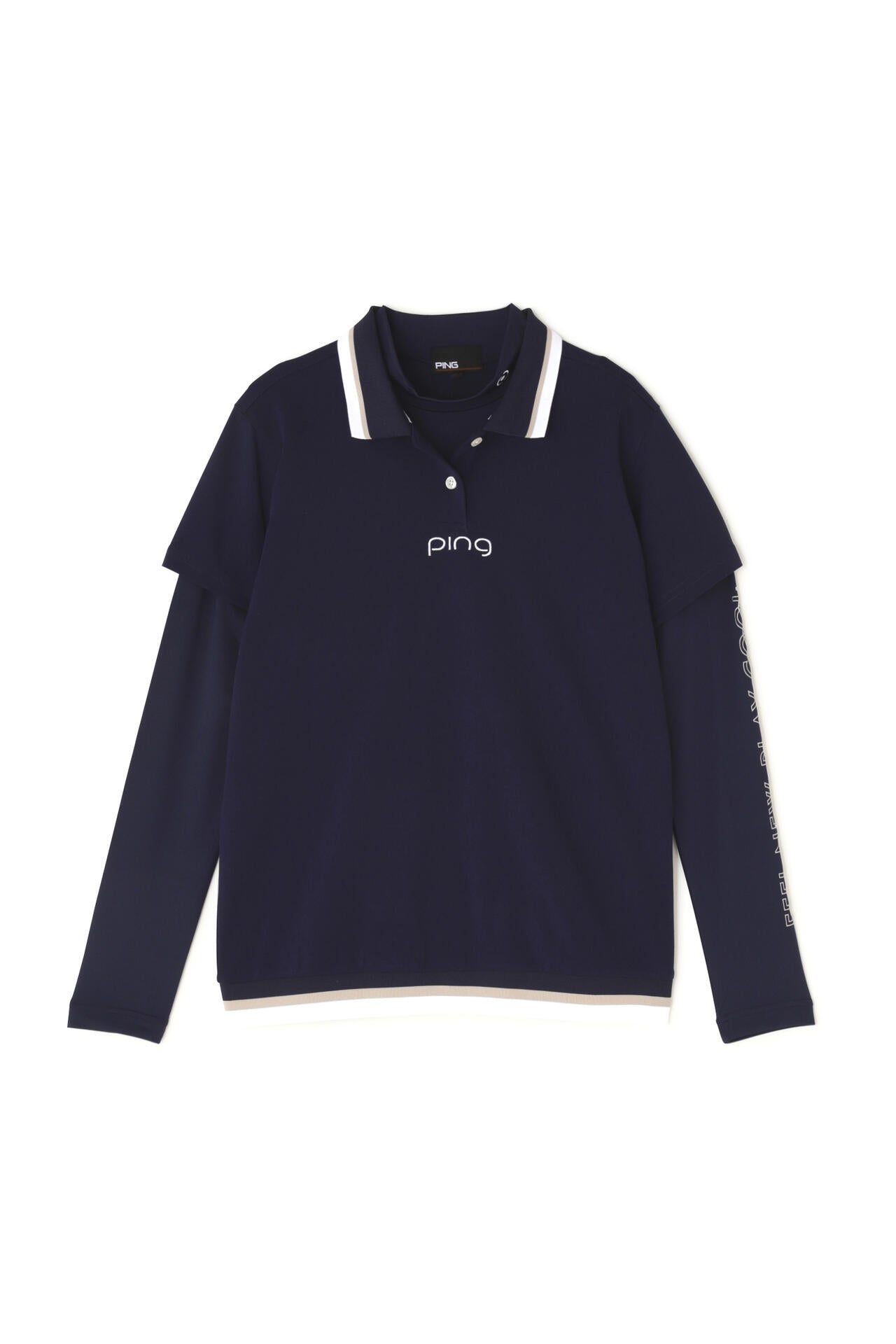 【PING APPAREL】ストレッチカノコ×ストレッチ天竺レイヤードツインセット <NATIVE> (LADIES)