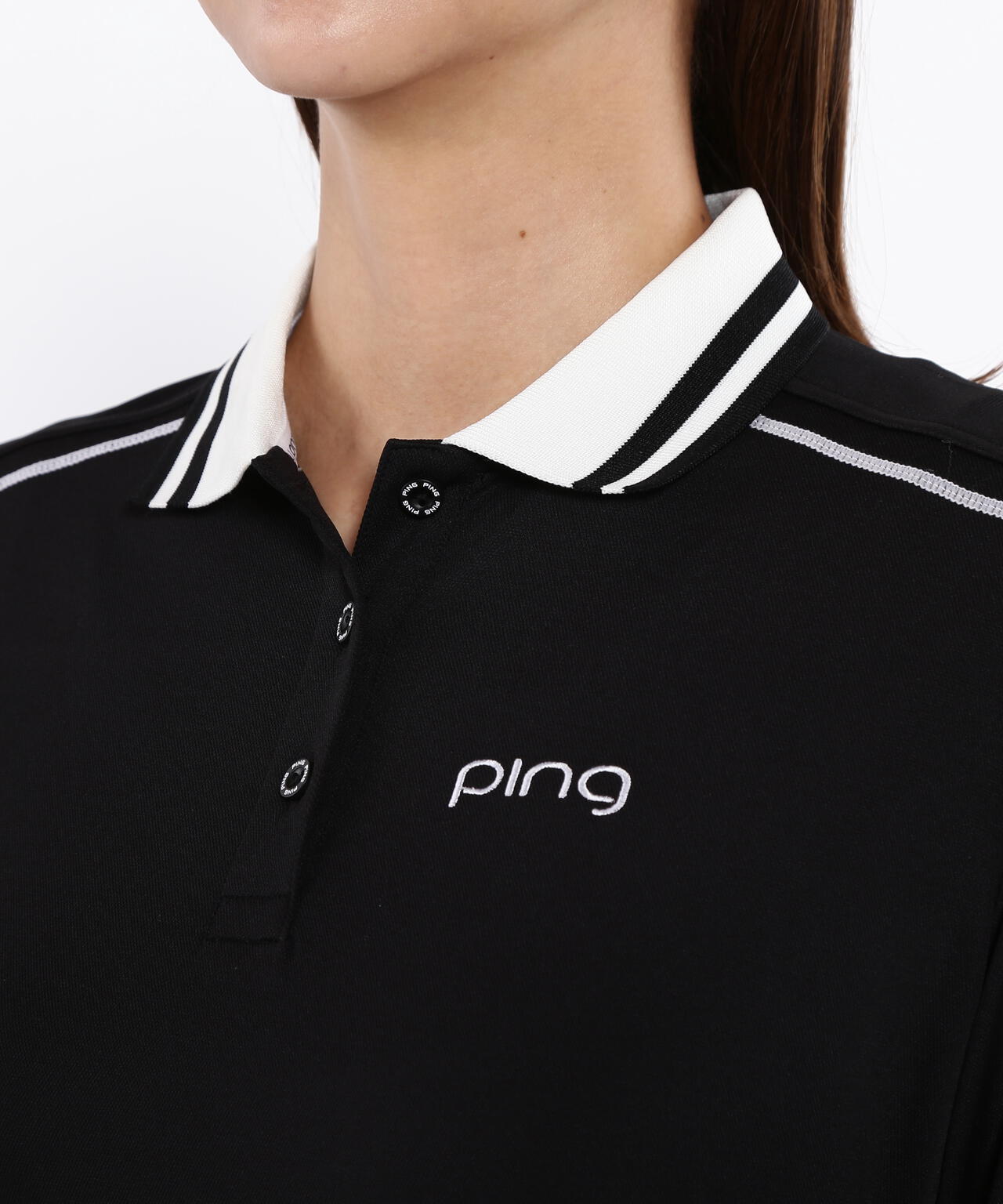 【PING APPAREL】テラカノコ半袖バイカラーポロワンピース <LADIES LINE><PERFORMANCE> (LADIES)