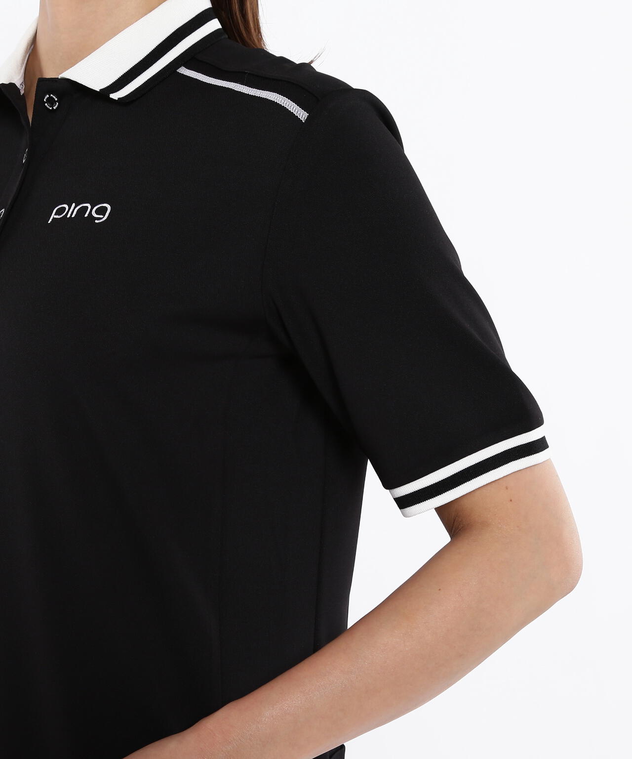 【PING APPAREL】テラカノコ半袖バイカラーポロワンピース <LADIES LINE><PERFORMANCE> (LADIES)