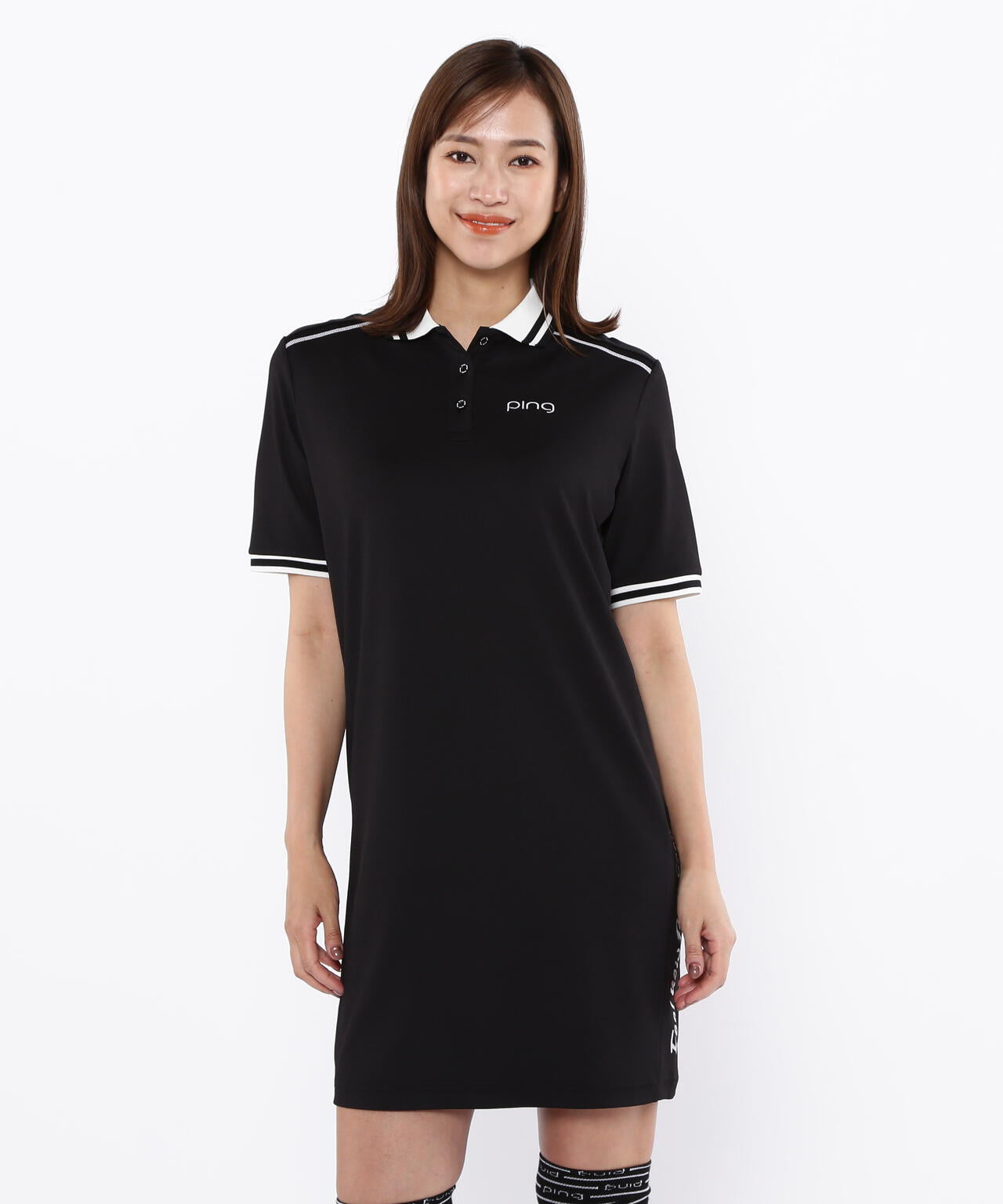 【PING APPAREL】テラカノコ半袖バイカラーポロワンピース <LADIES LINE><PERFORMANCE> (LADIES)