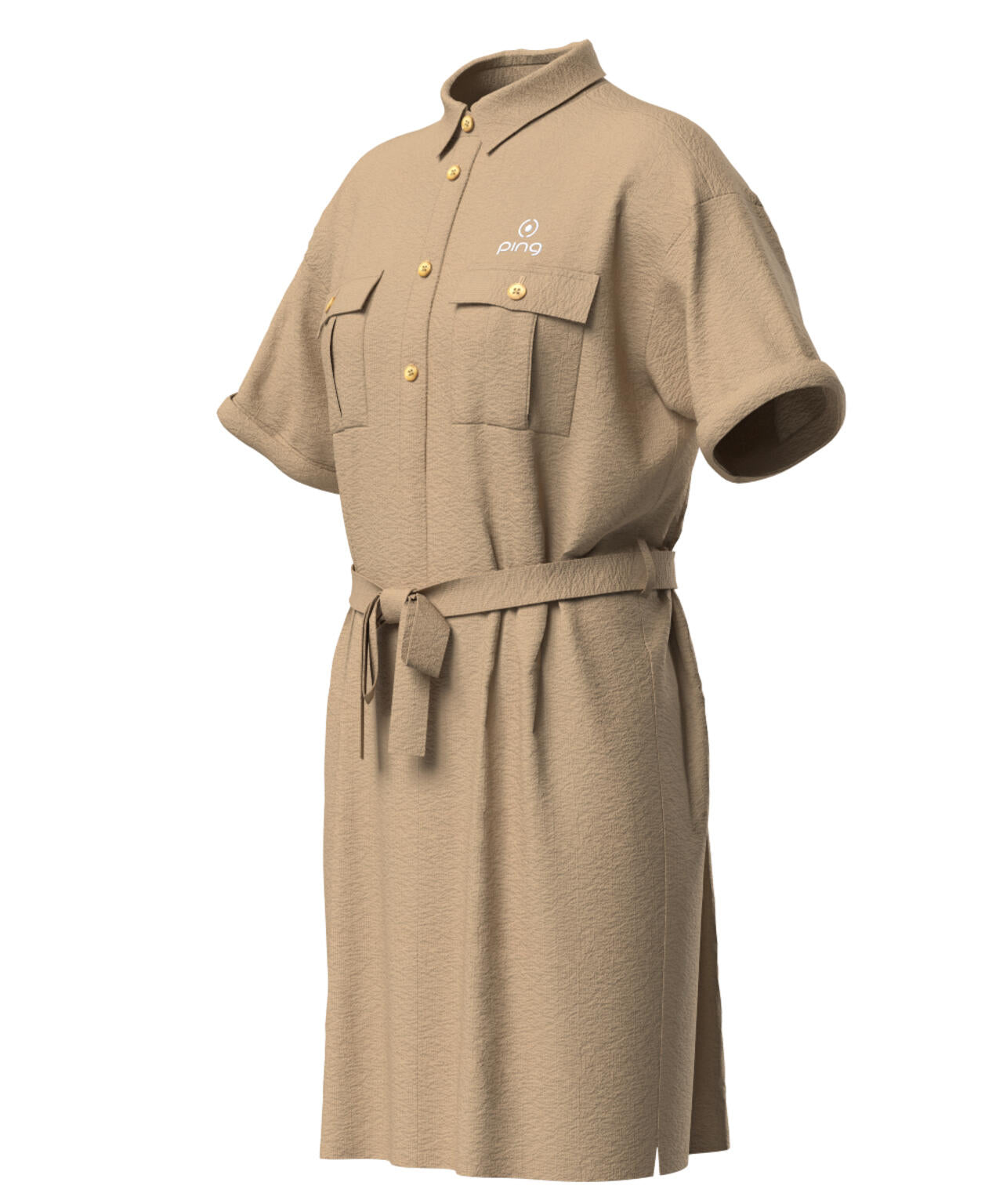 【PING APPAREL】全方向ストレッチサッカー半袖ワンピース <LADIES LINE><NATIVE> (LADIES)