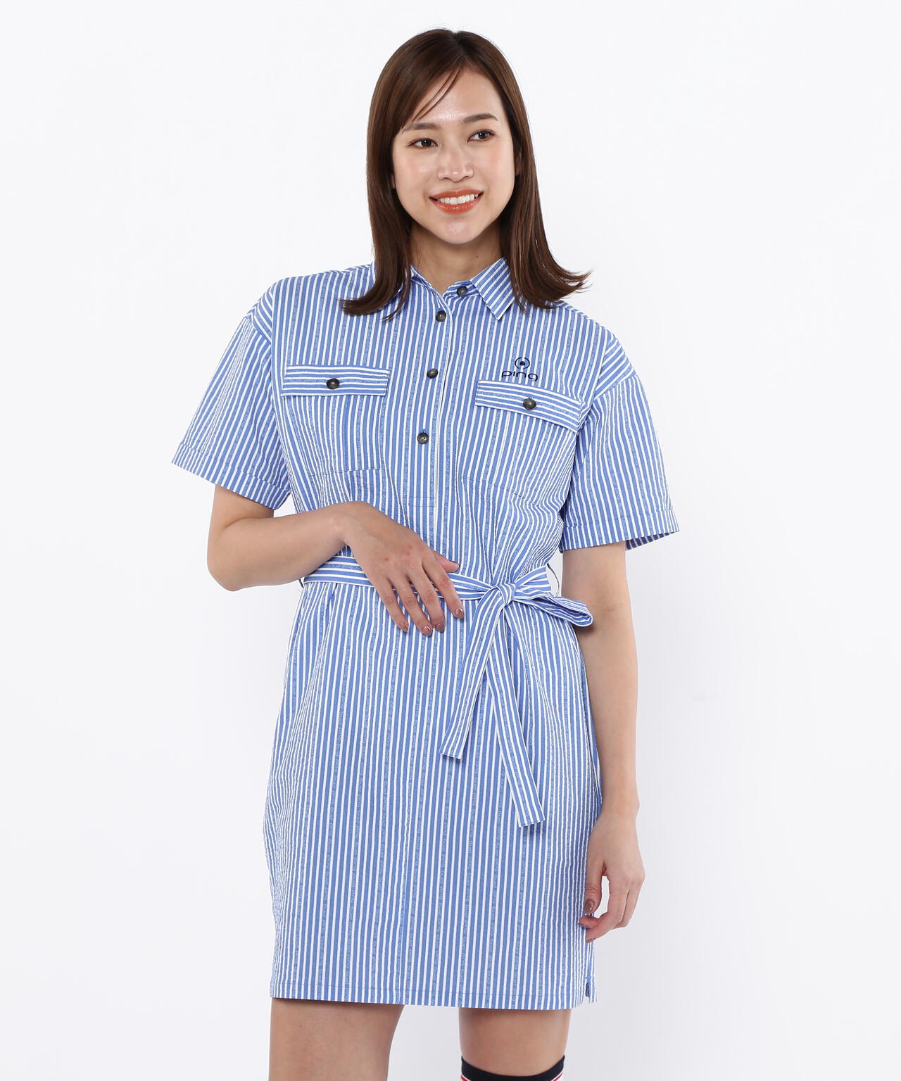 【PING APPAREL】全方向ストレッチサッカー半袖ワンピース <LADIES LINE><NATIVE> (LADIES)