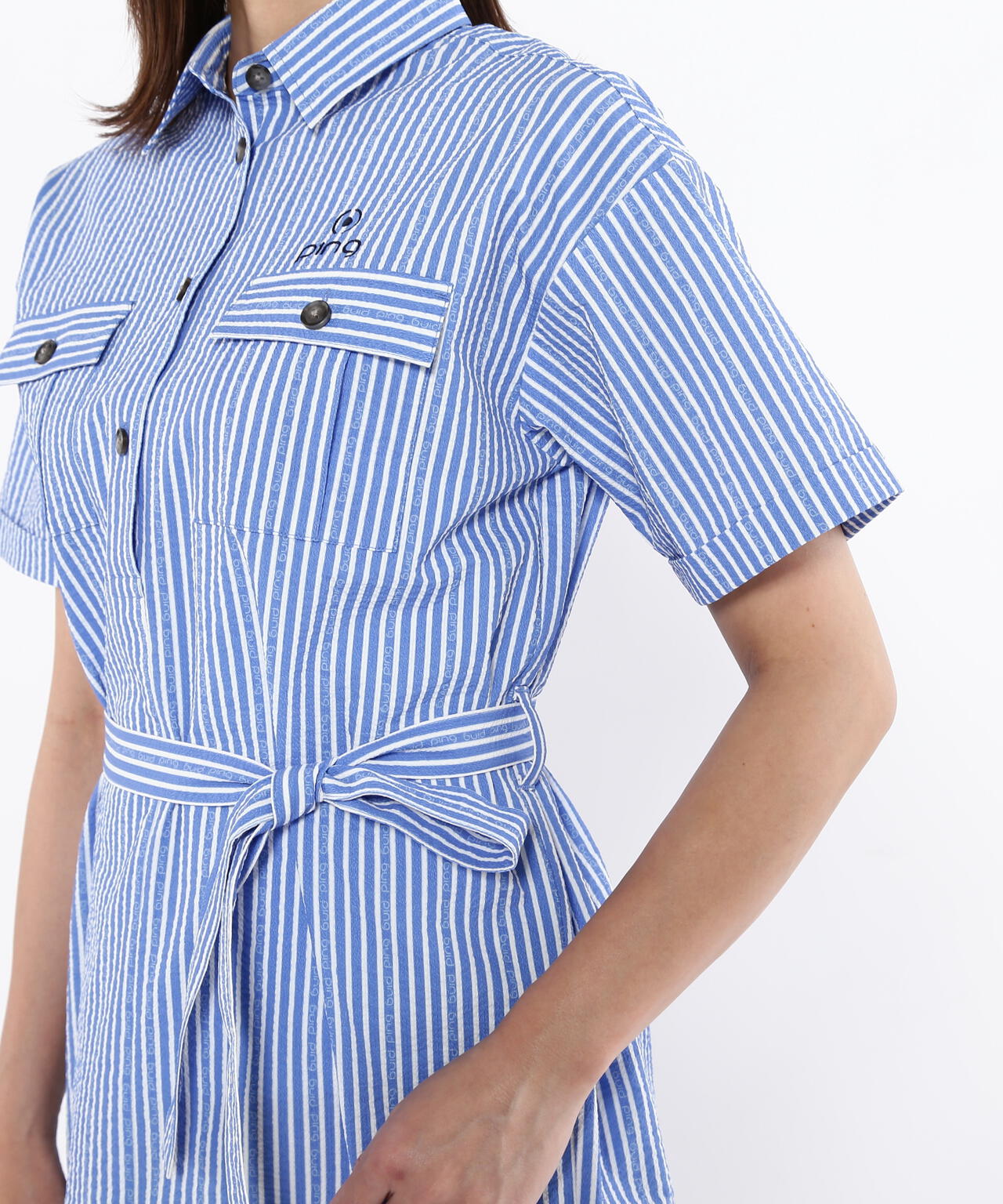 【PING APPAREL】全方向ストレッチサッカー半袖ワンピース <LADIES LINE><NATIVE> (LADIES)