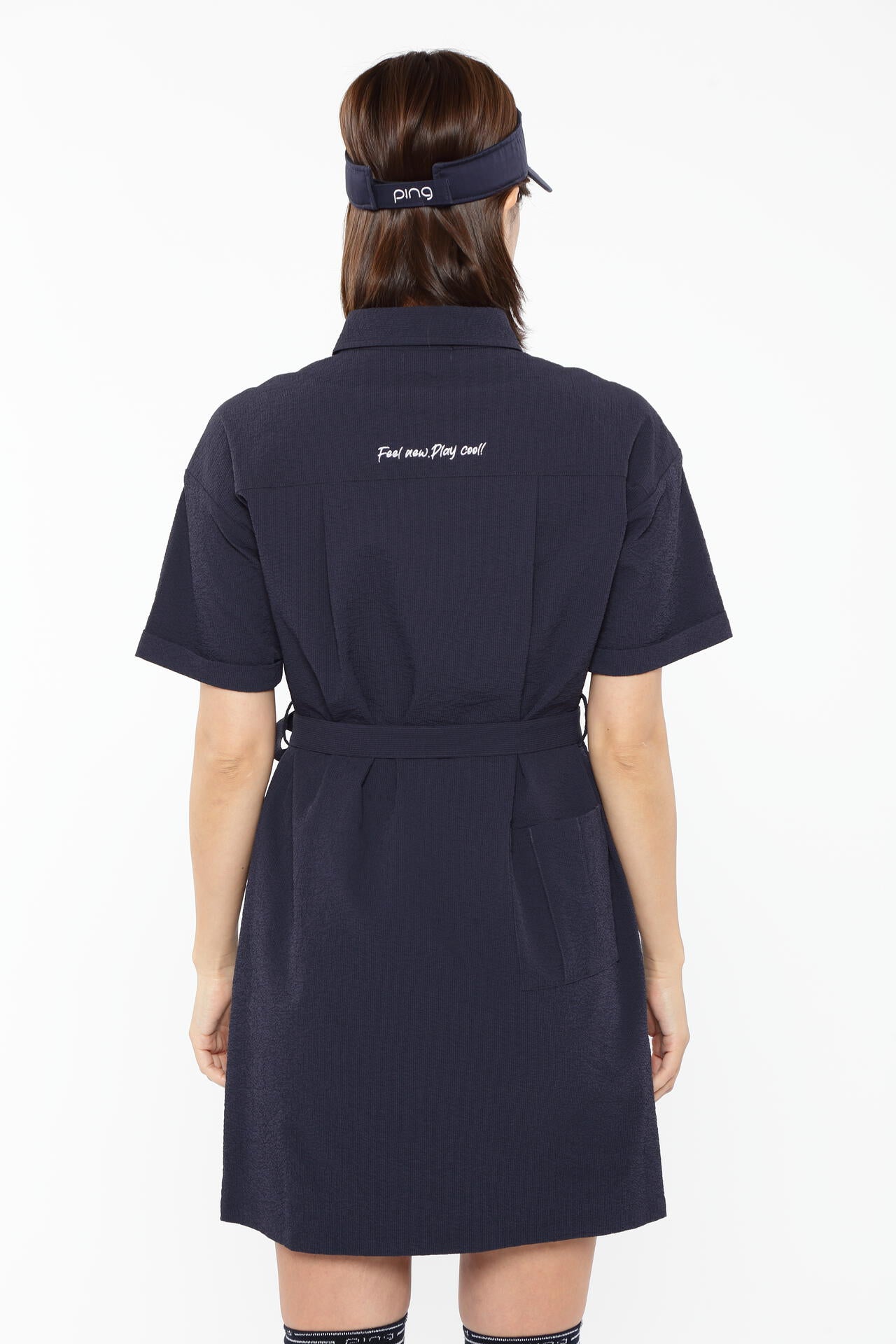 【PING APPAREL】全方向ストレッチサッカー半袖ワンピース <LADIES LINE><NATIVE> (LADIES)
