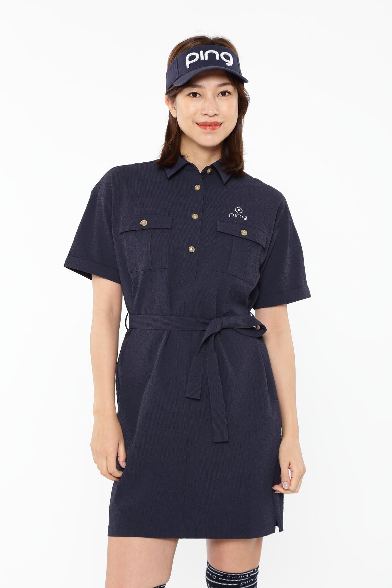 【PING APPAREL】全方向ストレッチサッカー半袖ワンピース <LADIES LINE><NATIVE> (LADIES)