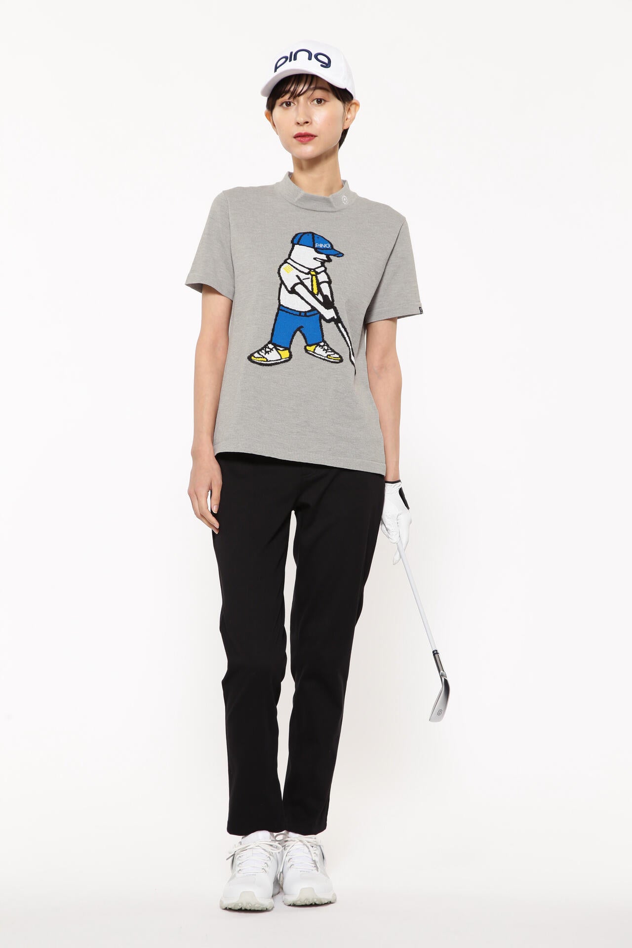 【PING APPAREL】Mr.PING刺繍全方向ストレッチライトテーパード5ポケットパンツ <LADIES LINE> (LADIES)