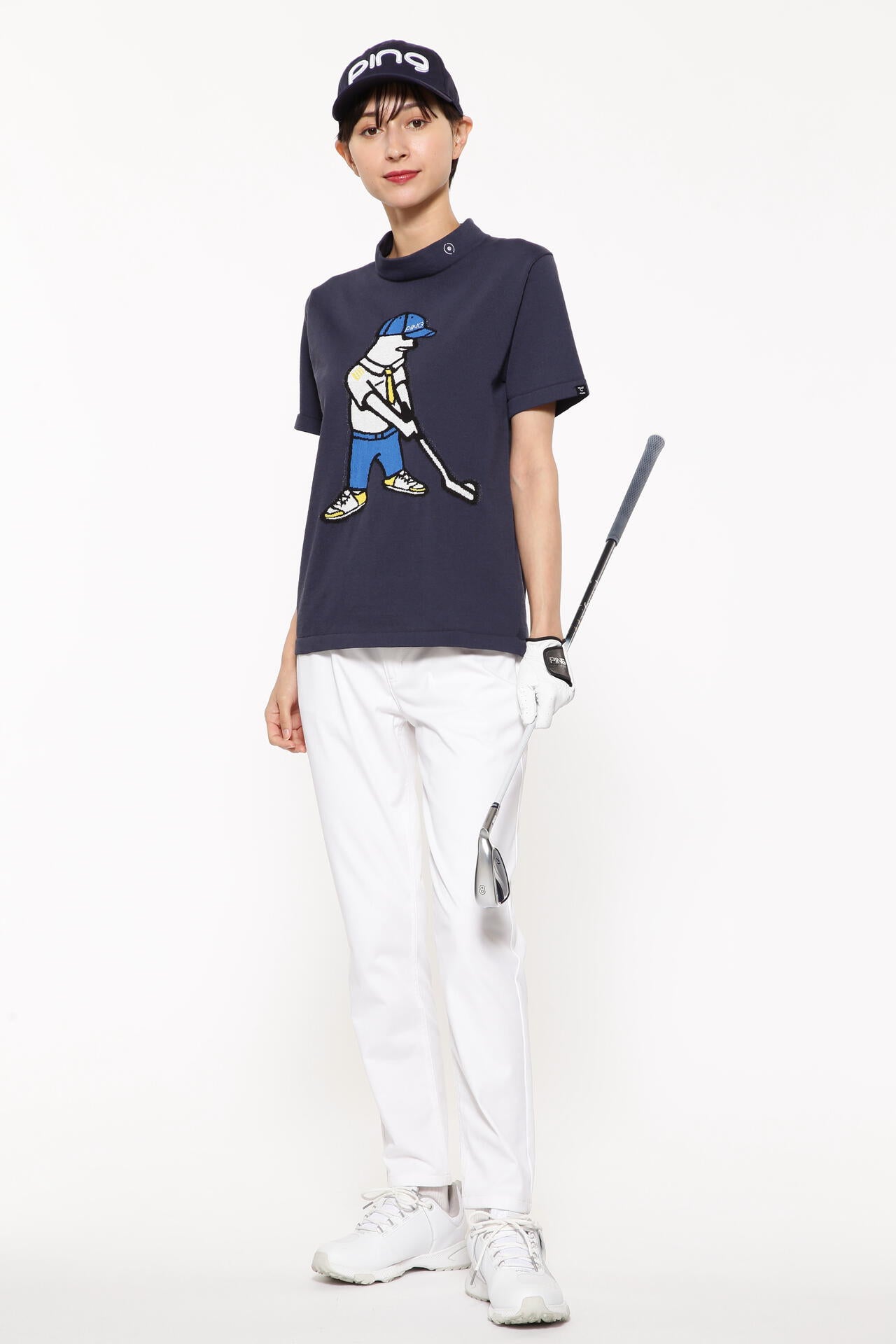 【PING APPAREL】Mr.PING刺繍全方向ストレッチライトテーパード5ポケットパンツ <LADIES LINE> (LADIES)